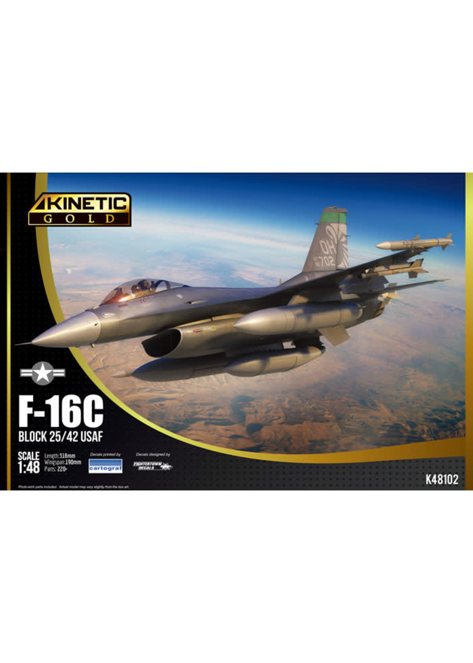 KInetic KIN48102 F-16C Block 25/42 USAF Gold Series (1/48)