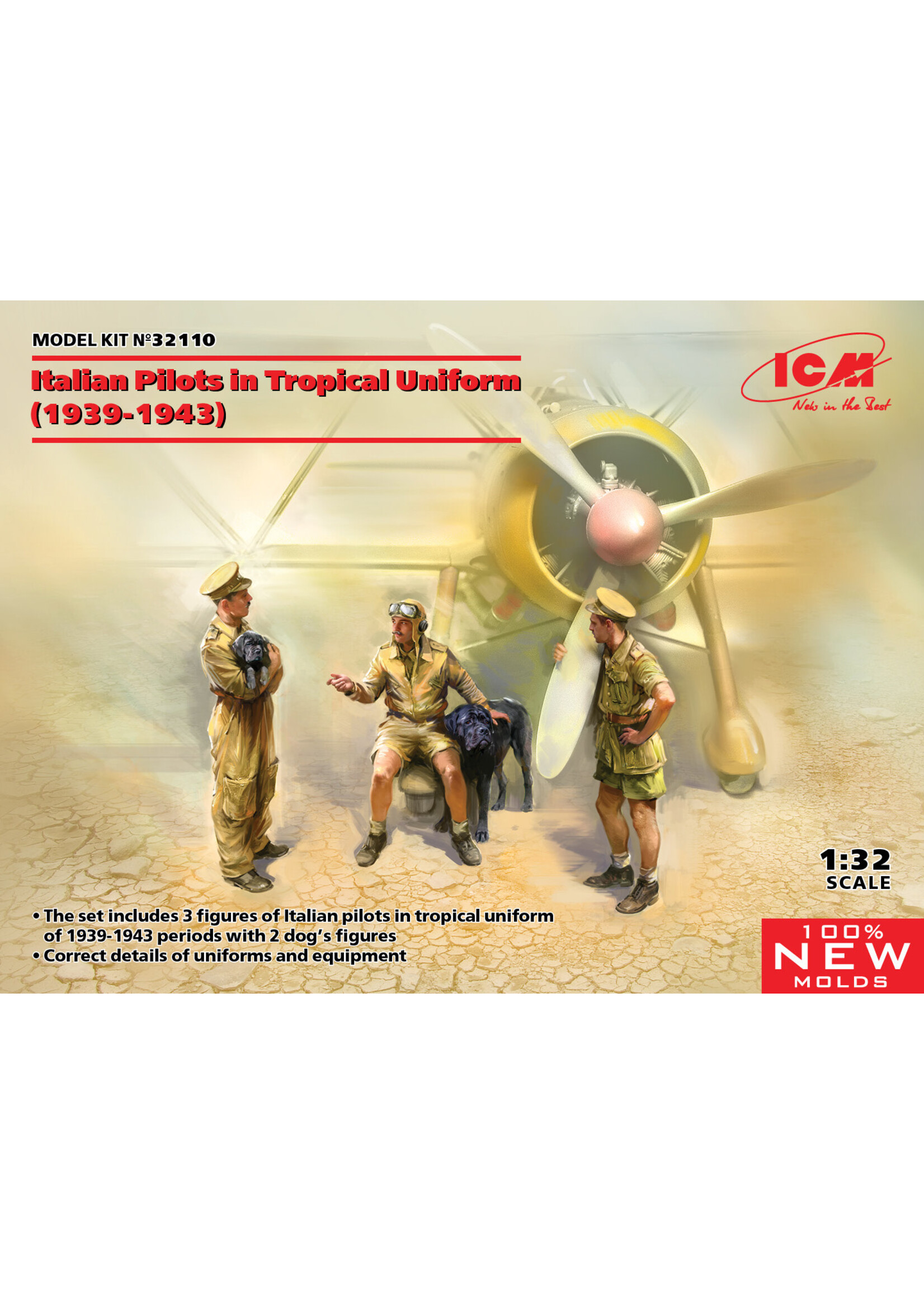 ICM ICM32110 Italian Pilots in Tropical Uniform 1939-1943 (1/32)