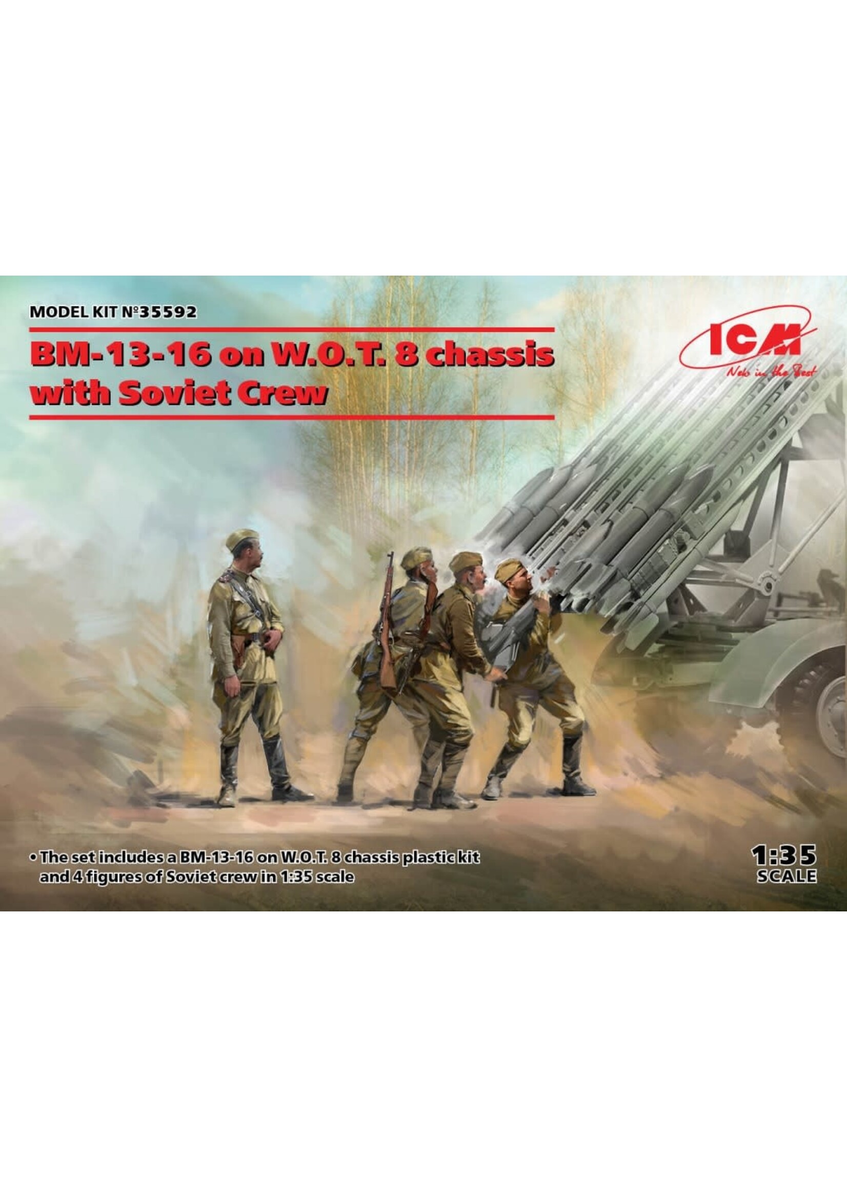 ICM ***ICM35592 BM-13-16 WOT 8 Chassis with Soviet Crew (1/35)