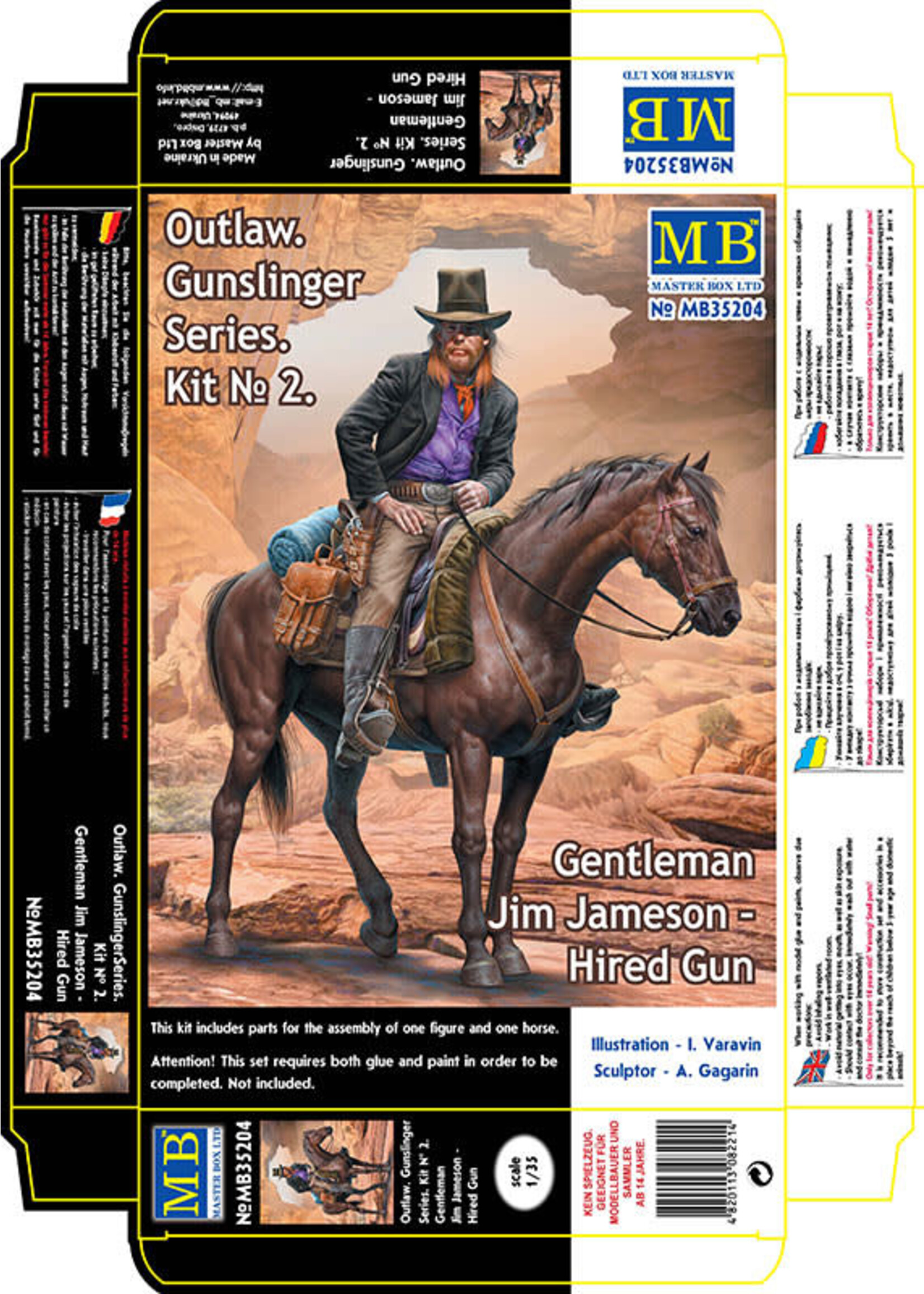 Master Box ***MSTBX35204 Outlaw Gentleman Jim Jameson Hired Gun (1/35)