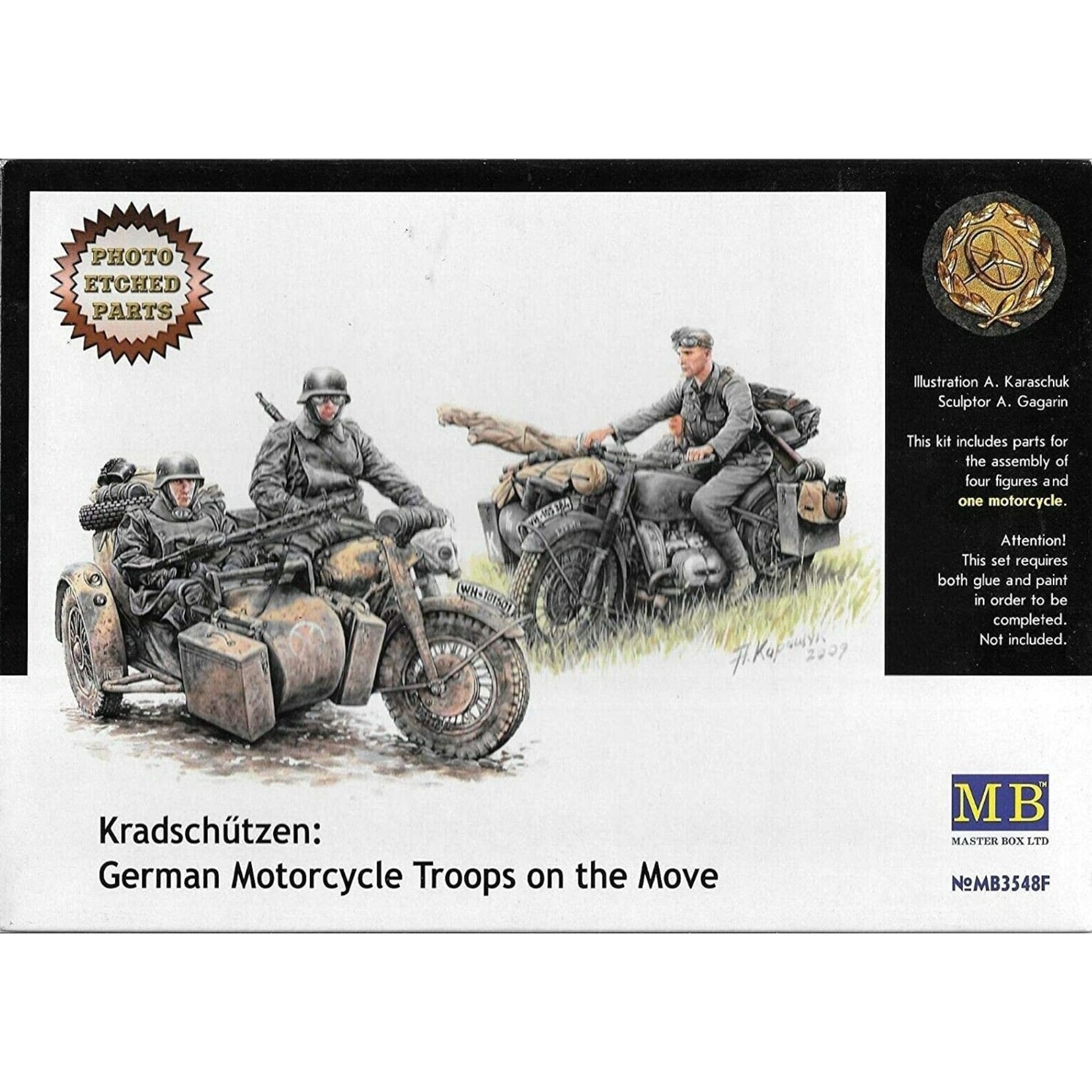 Master Box MSTBX3548F German Motorcycle Troops on the Move (1/35)
