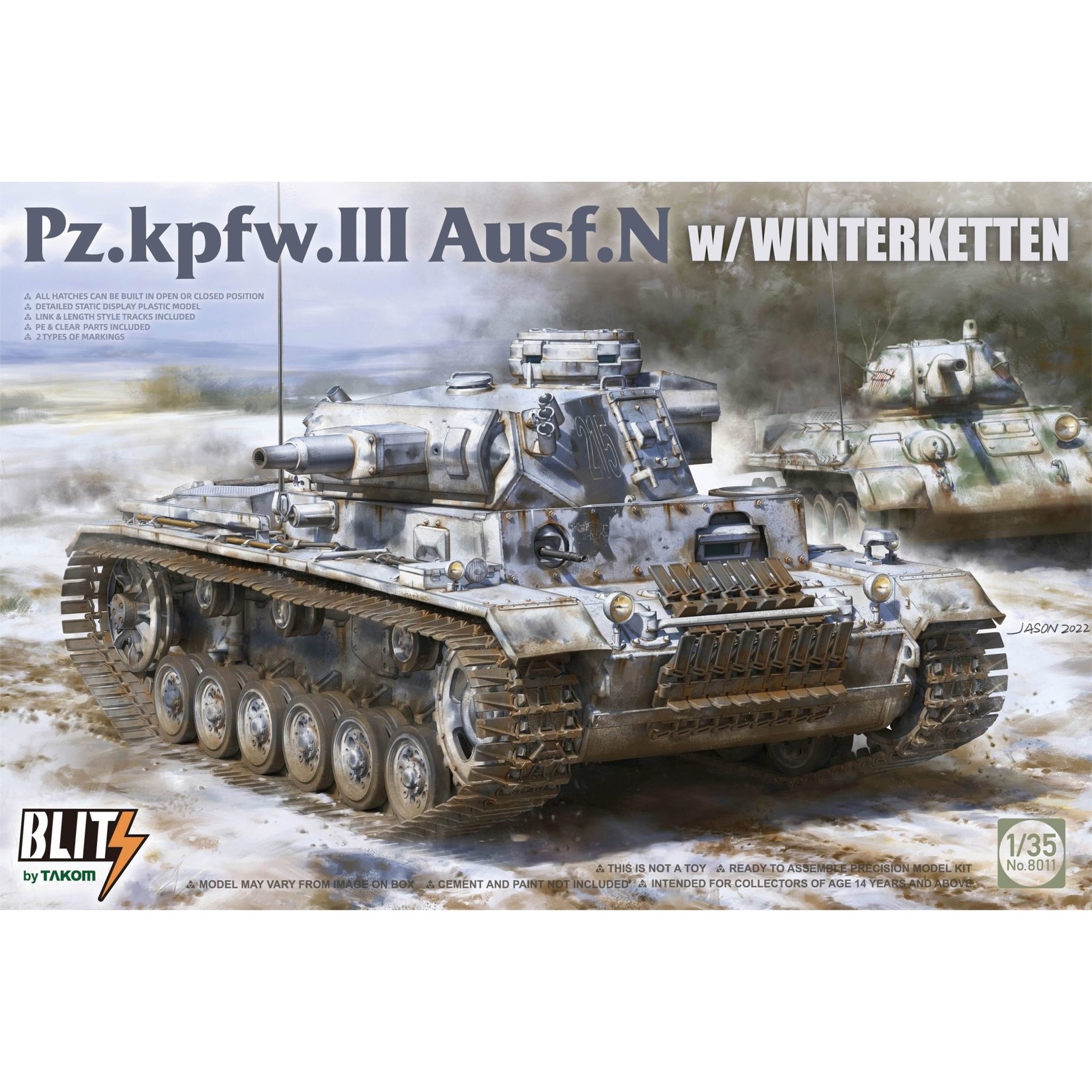 Takom TAK8011 Pz.Kpfw.III Ausf.N with Winterketten (1/35)