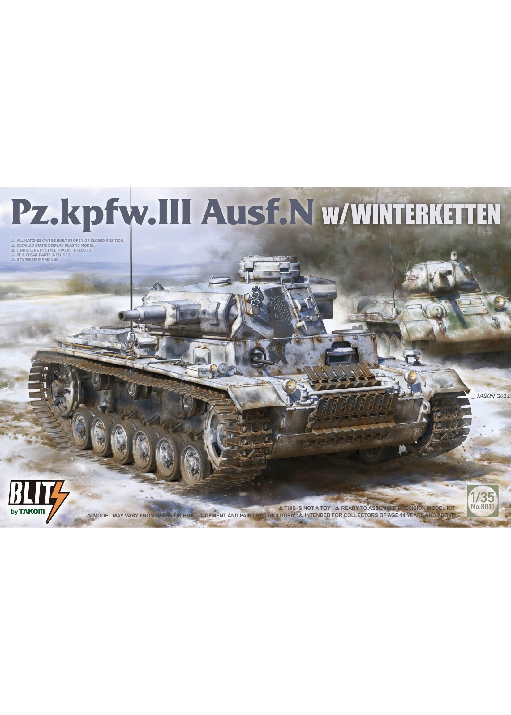 Takom TAK8011 Pz.Kpfw.III Ausf.N with Winterketten (1/35)