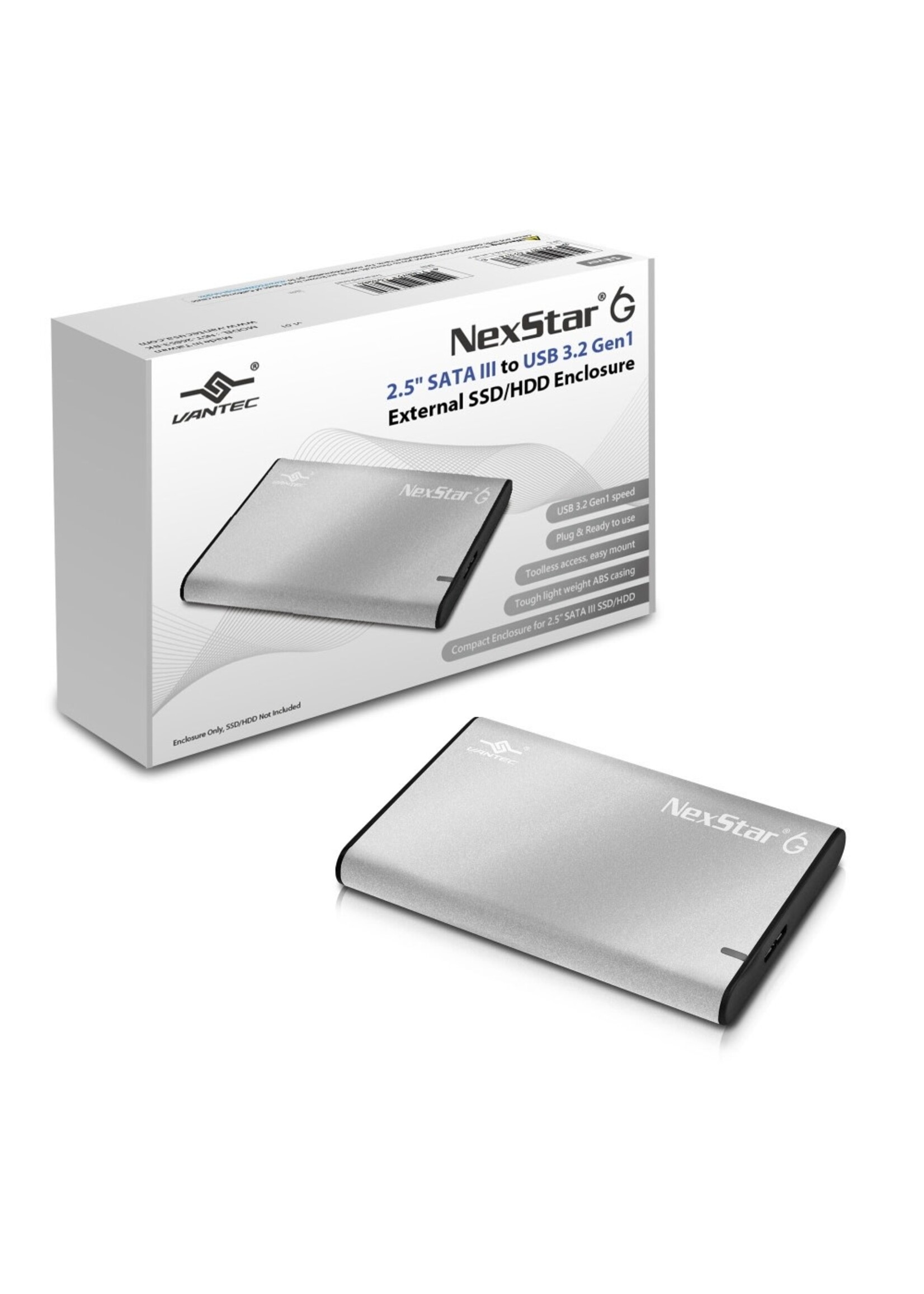 Vantec ***Vantec NexStar Silver 6G USB3.2 SSD Enclosure