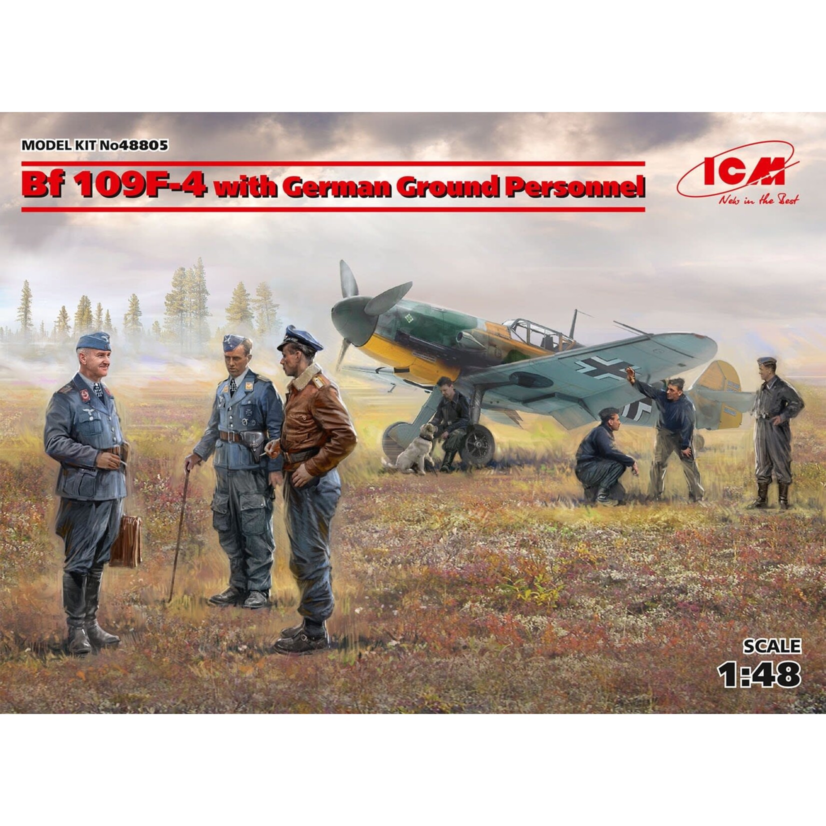 ICM ICM48805 Bf109F-4 with German Ground Personnel (1/48)