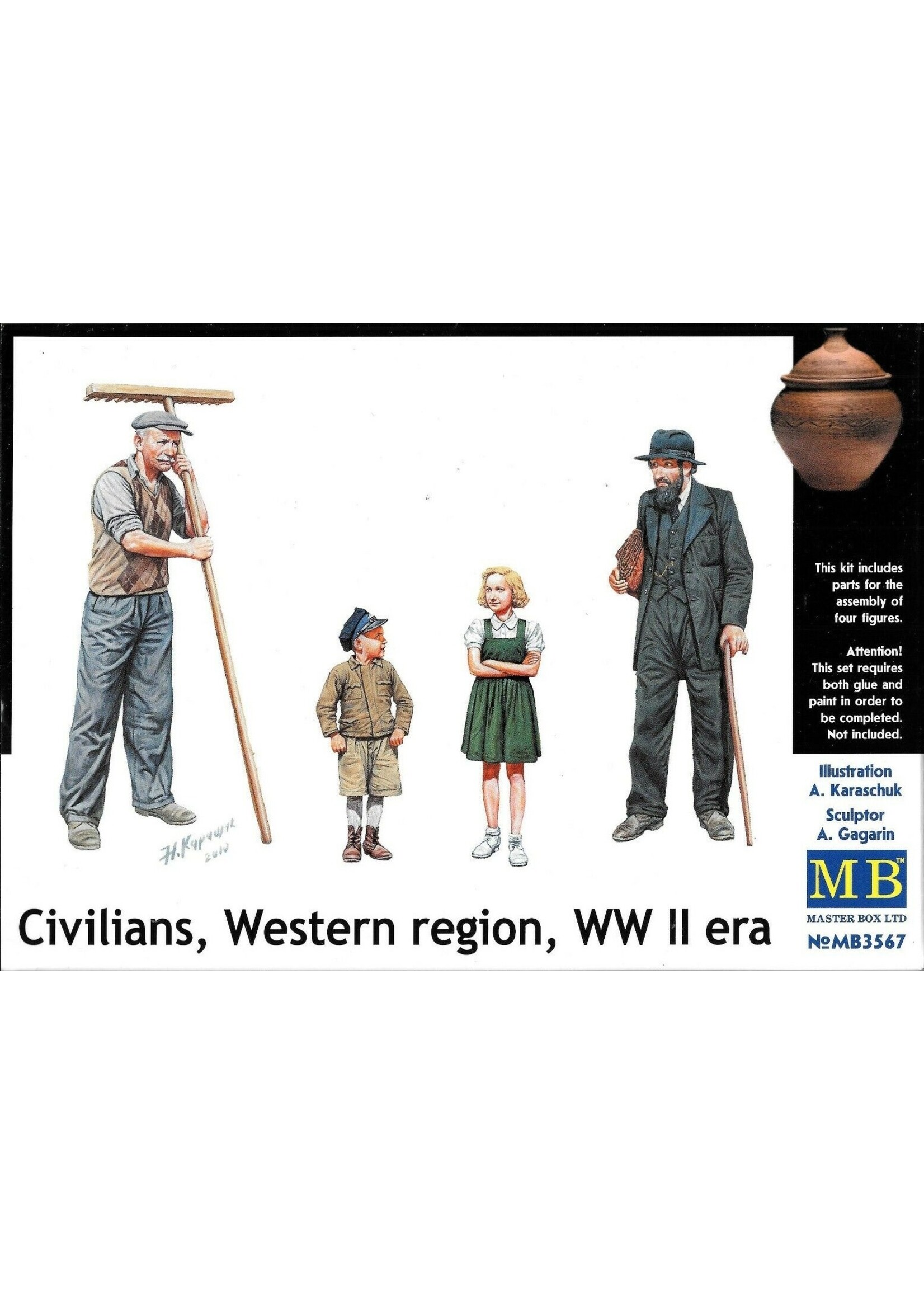Master Box ***zMSTBX3567 Civilians Western Region WWII (1/35)