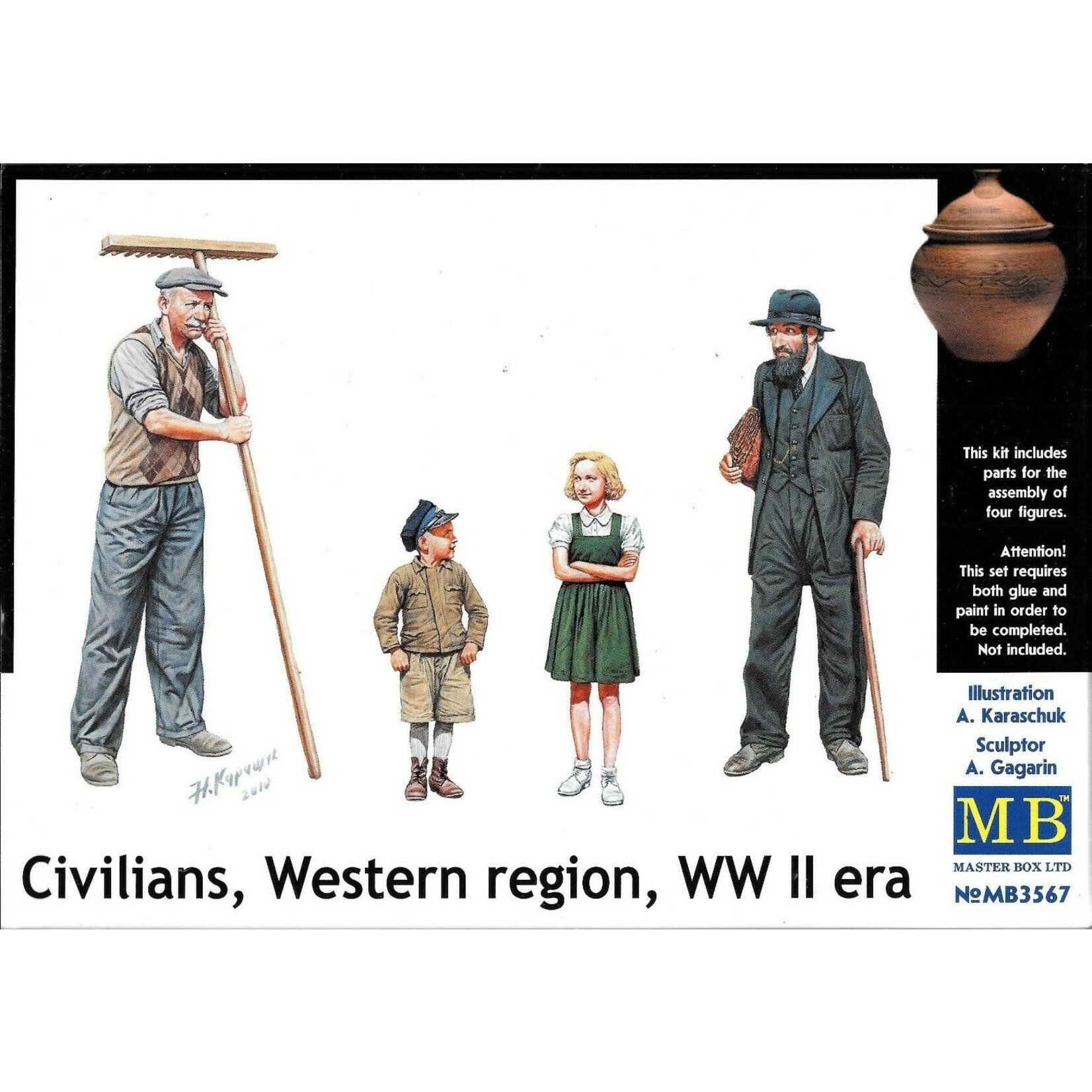 Master Box MSTBX3567 Civilians Western Region WWII (1/35)