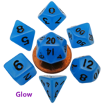 FanRoll Dice RPG 4302 7pc Mini Glow Blue