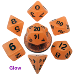 FanRoll Dice RPG 4304 7pc Mini Glow Orange