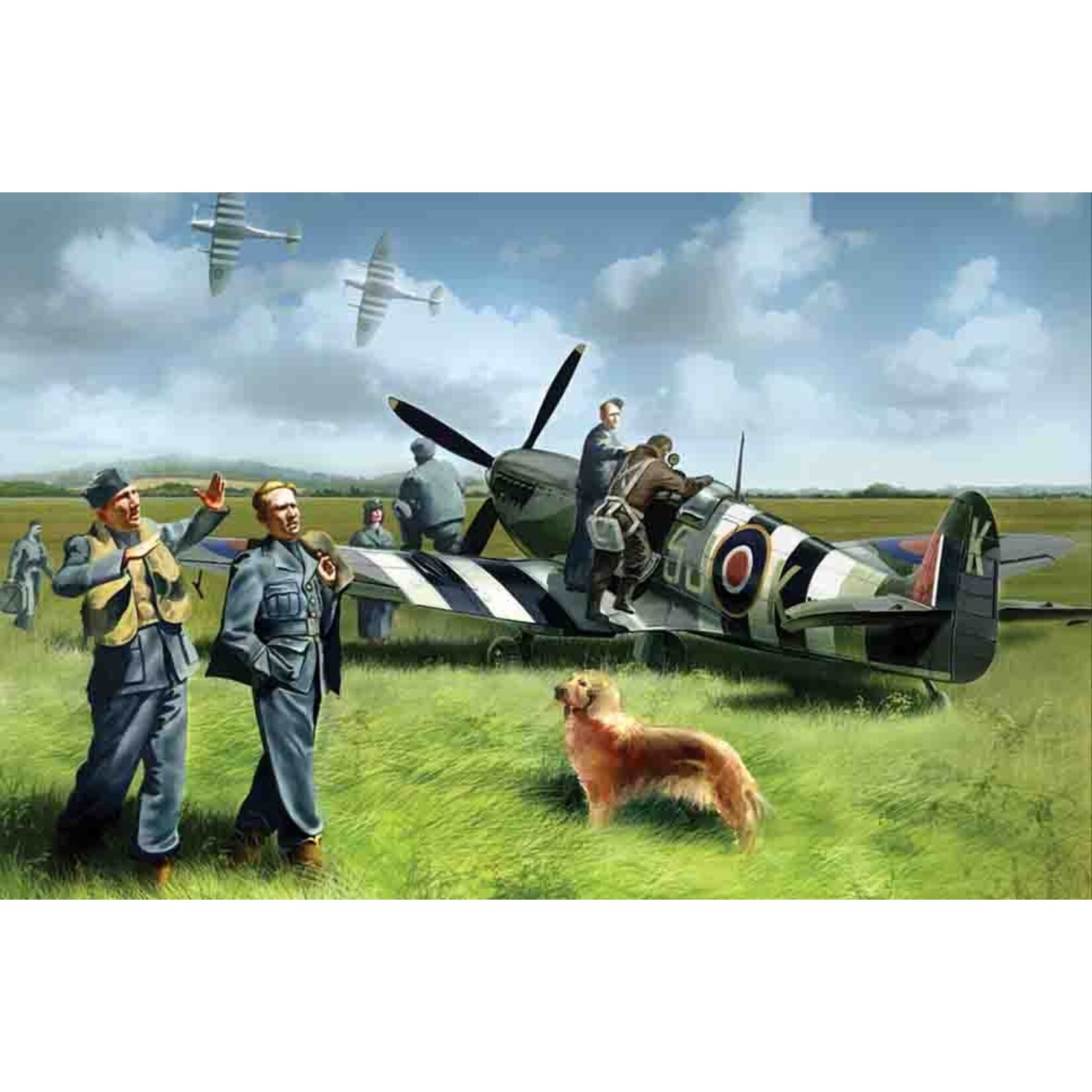 ICM ICM48801 Spitfire Mk.IX with RAF Pilots and Ground Personnel (1/48)