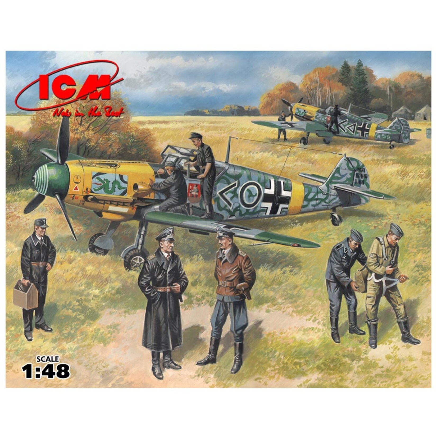 ICM ICM48803 BF109F-2 with German Pilots and Ground Personnel (1/48)