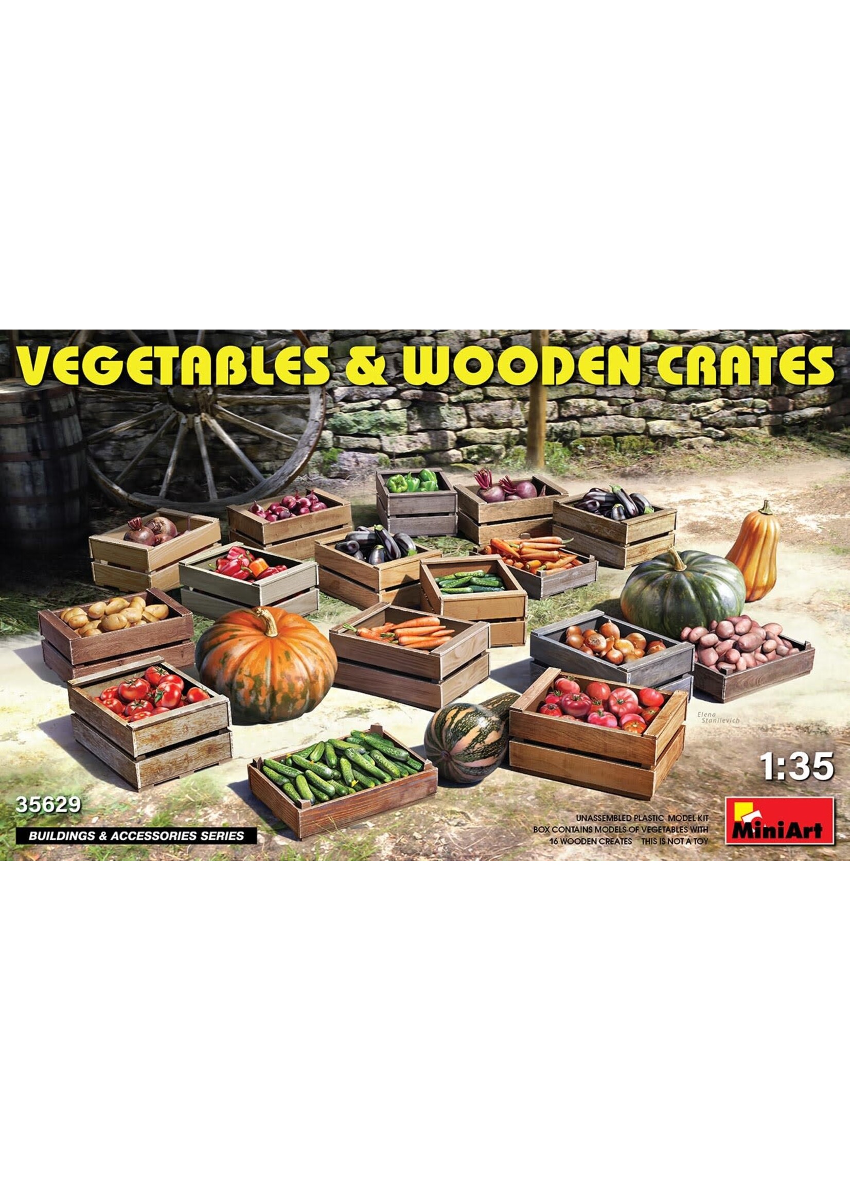 MiniArt ***MIART35629 Vegetables & Wooden Crates (1/35)