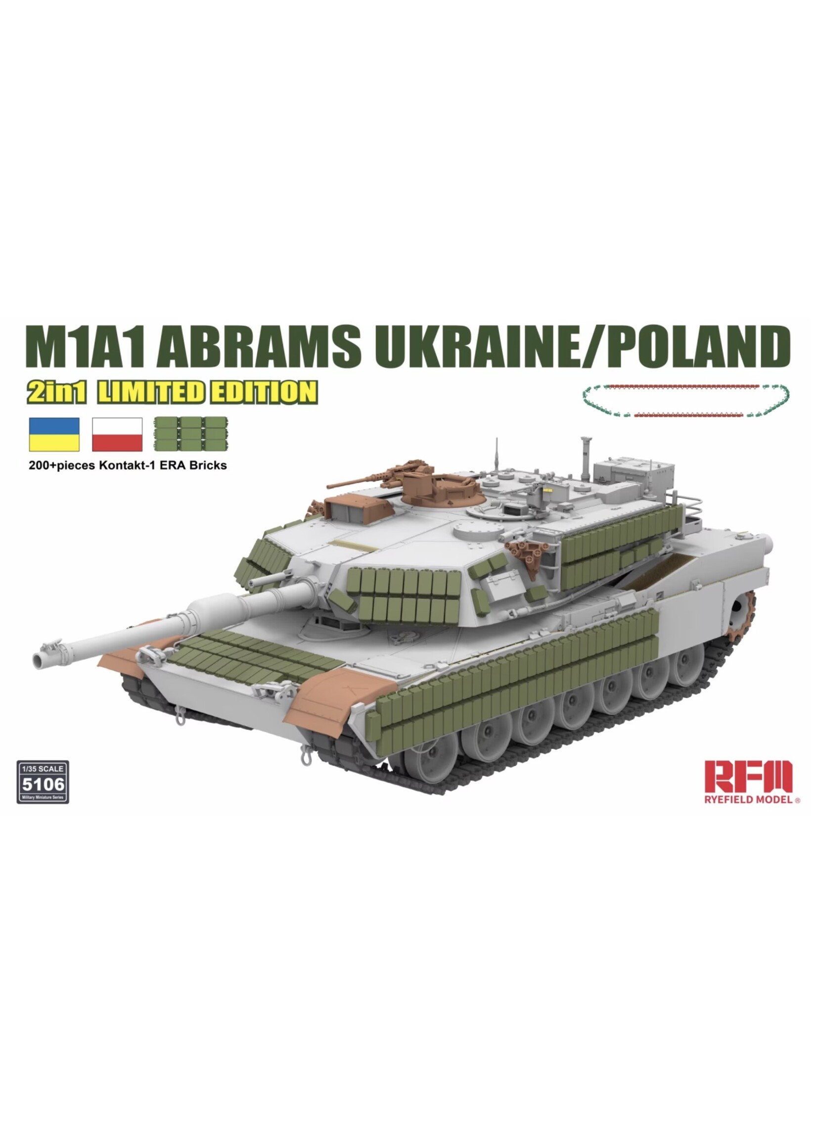 Rye Field Model RFMRM5106 M1A1 Abrams Ukraine/Poland (1/35)