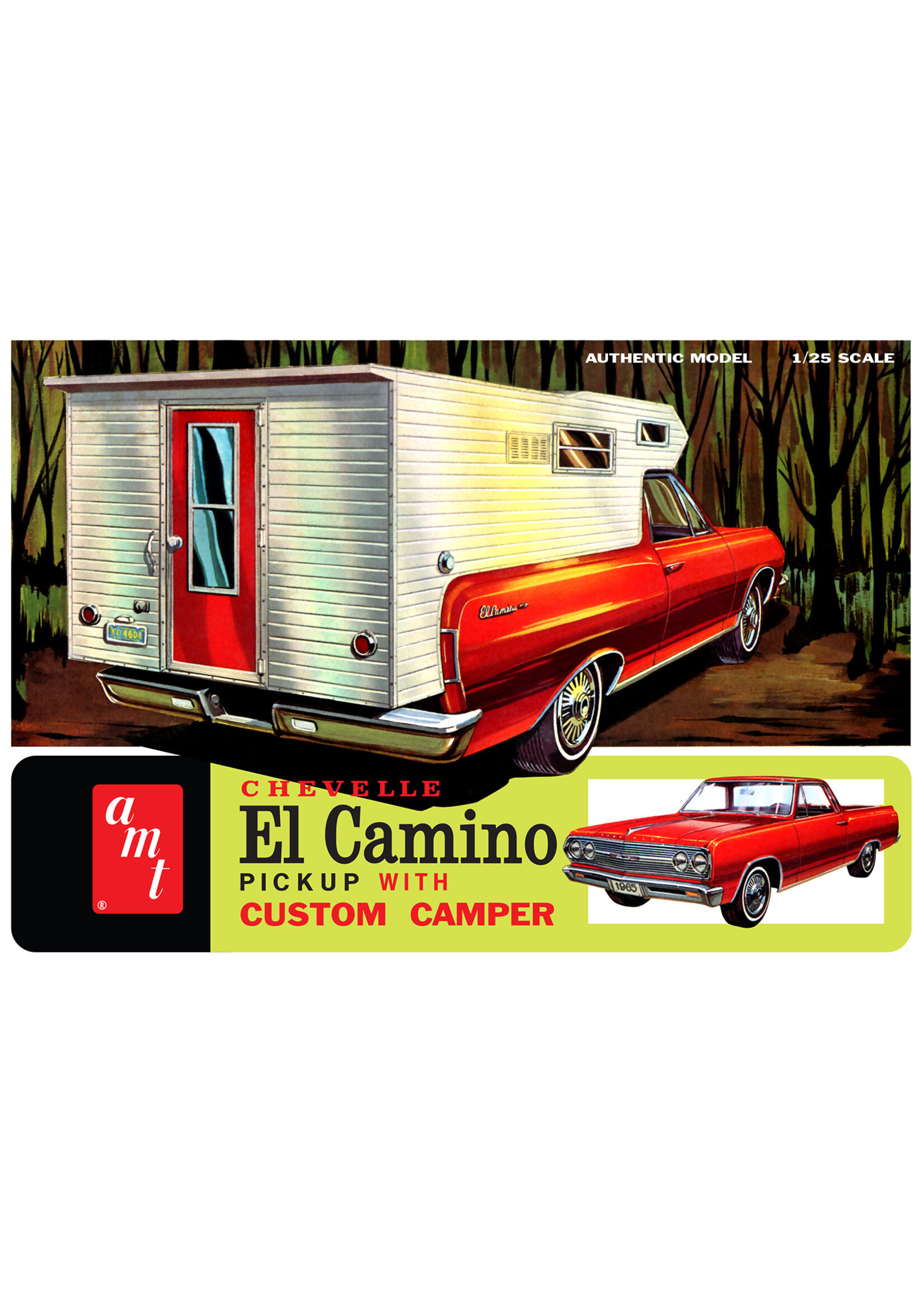 AMT AMT1364 1965 Chevy El Camino With Camper (1/25)