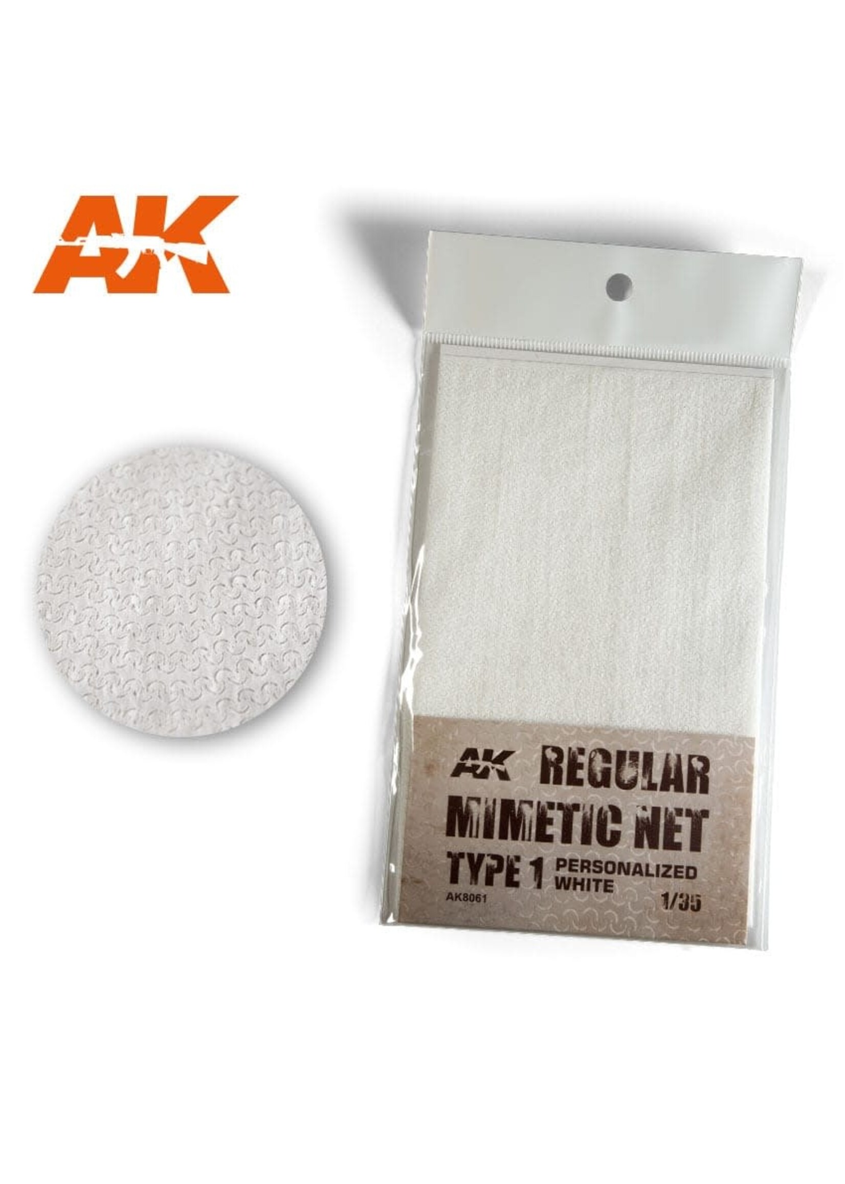 AK Interactive AK8061 Regular Camouflage Net Type 1 White