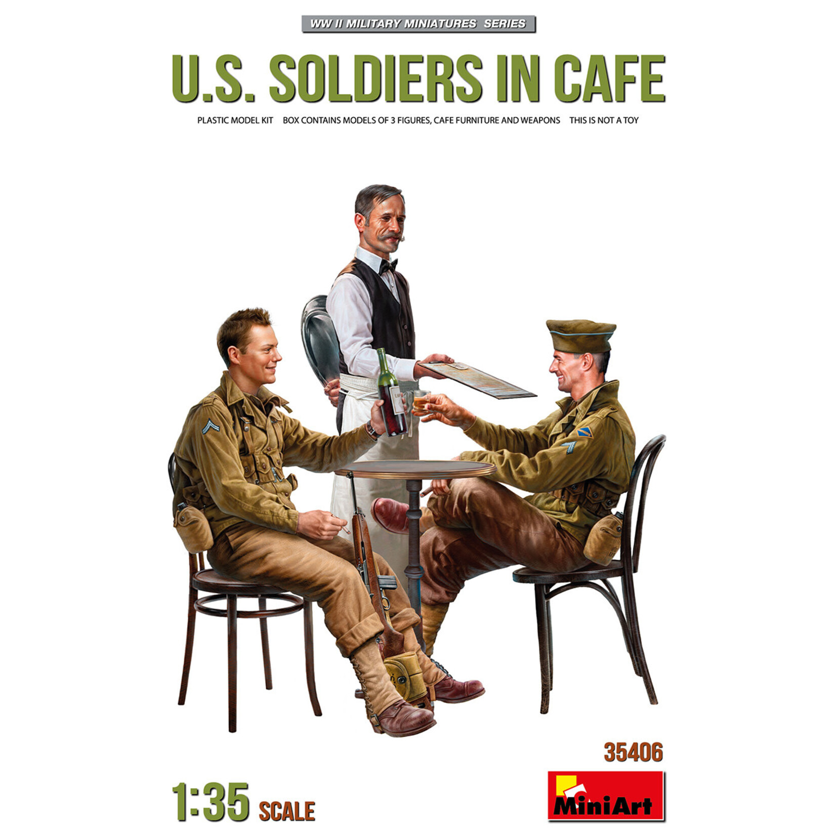 MiniArt MIART35406 US Soldiers in Cafe (1/35)