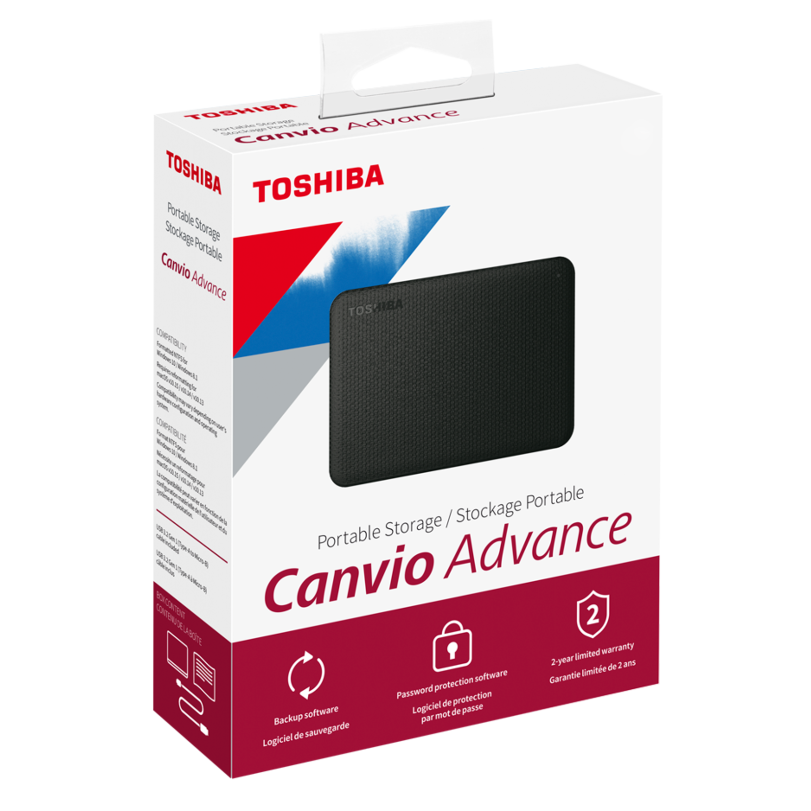 Toshiba **Toshiba Canvio Advance 2TB External Hard Drive Red