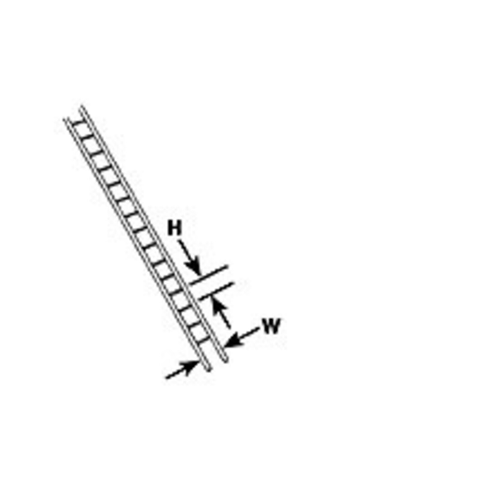 Plastruct PLA90672 Styrene HO Scale Ladder