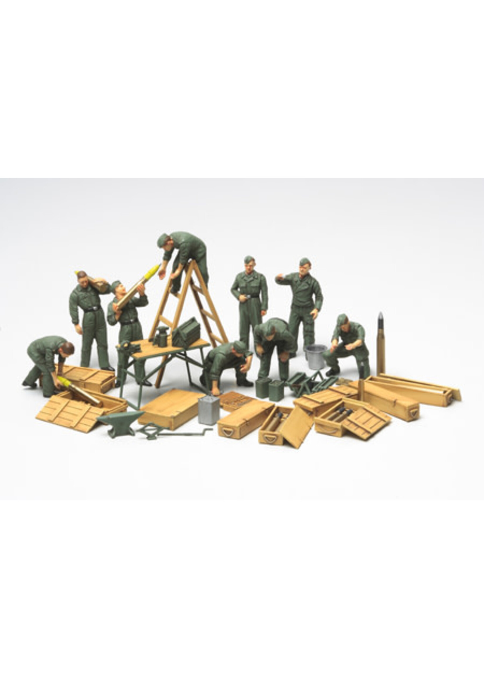 Tamiya TAM32547 WW2 German Tank Crew Field Maintenance Set(1/48)