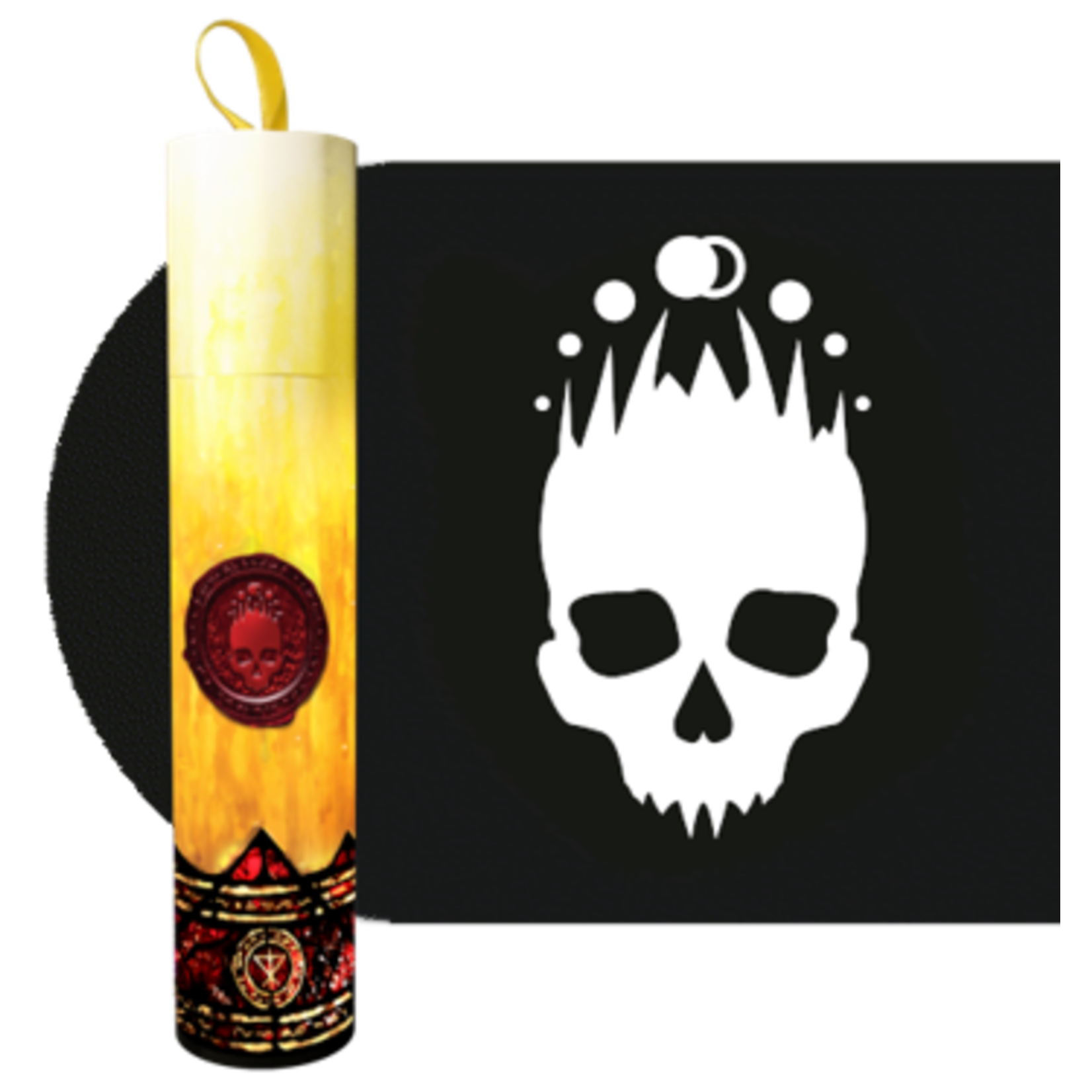 Infinite Black Dice Tube Ritual Candle Mark of the Necronomicon