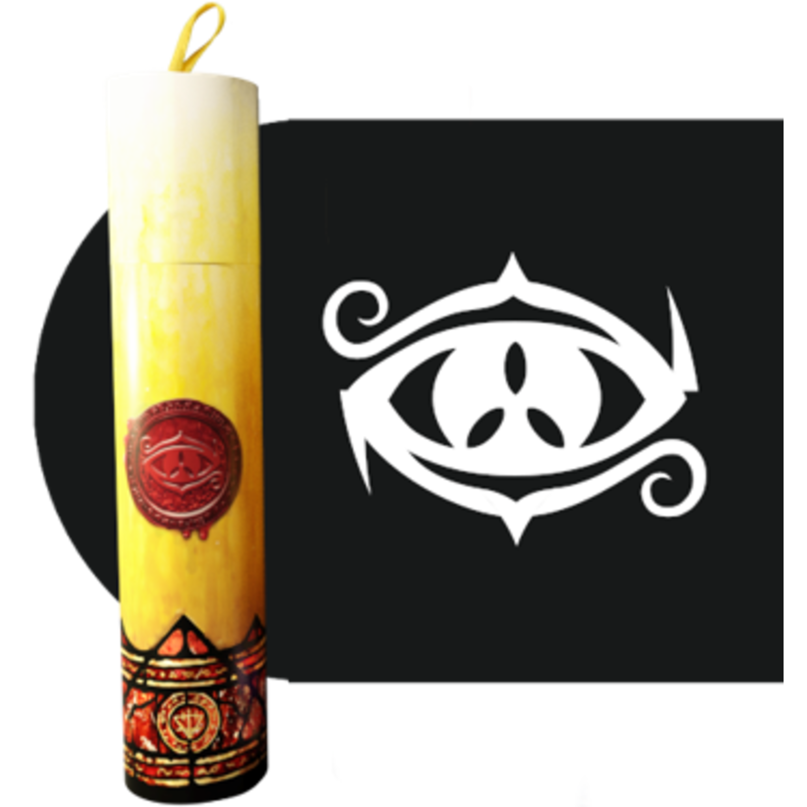 Infinite Black Dice Tube Ritual Candle Eye of Chaos