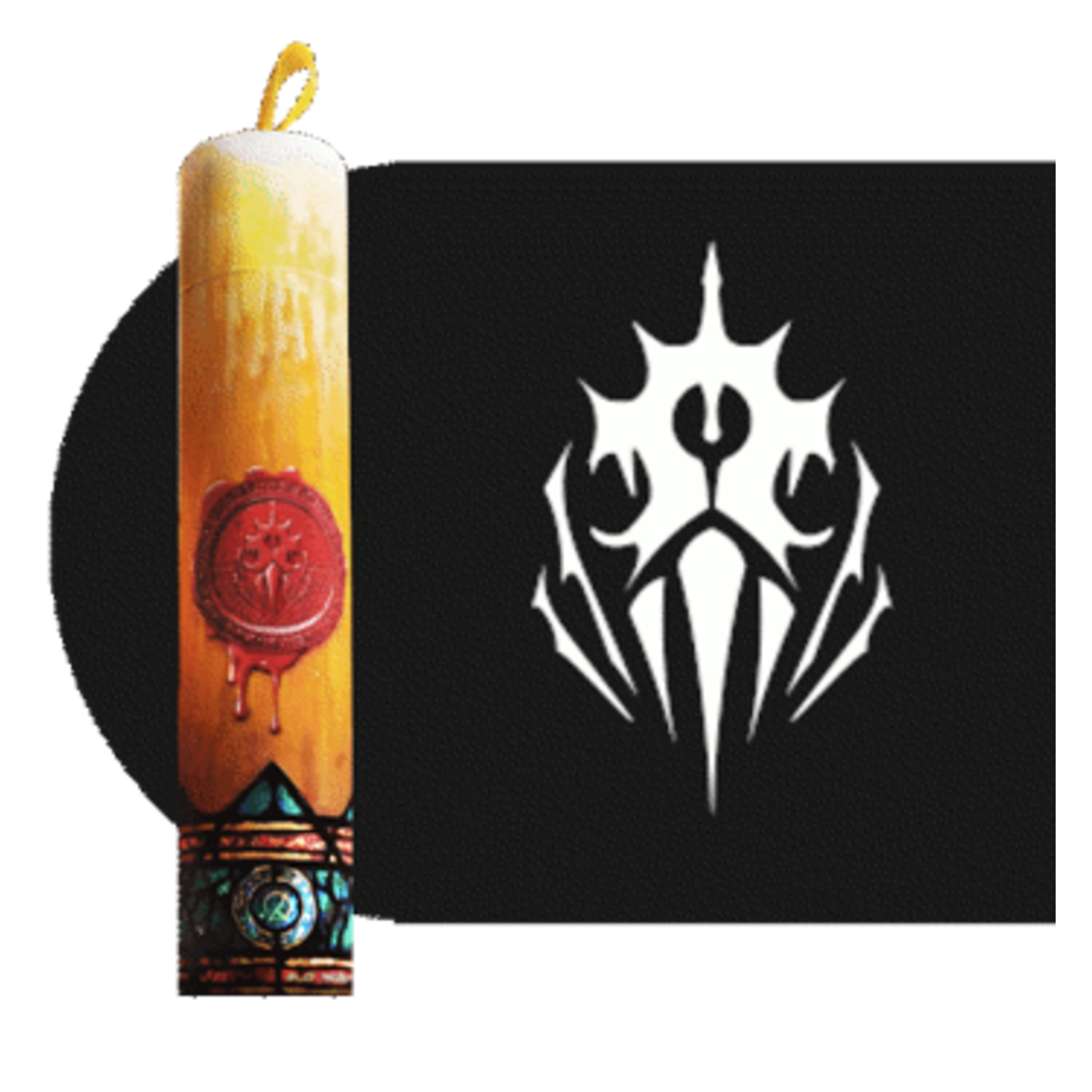 Infinite Black Dice Tube Ritual Candle Crest of Dragon