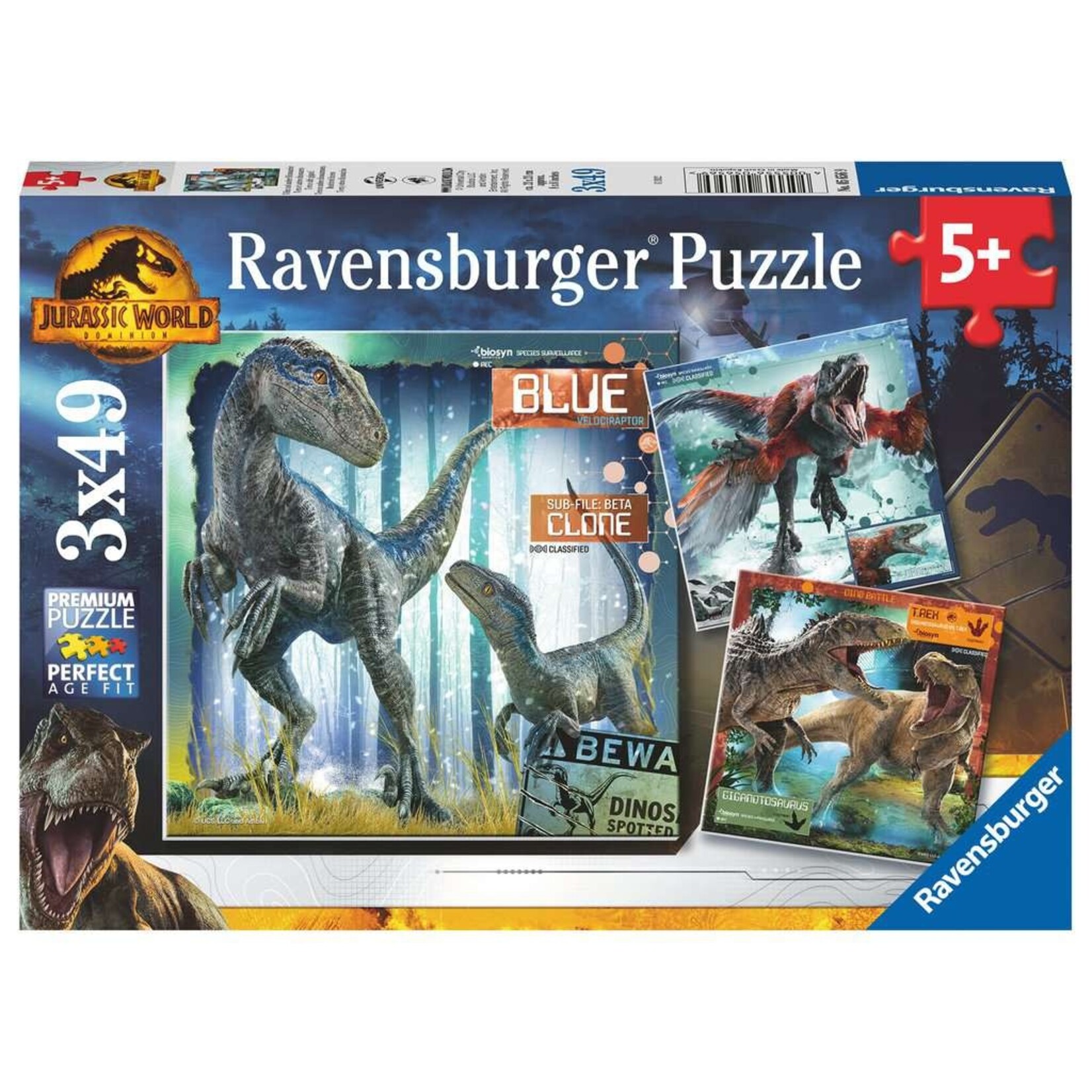 Ravensburger RAV05656 Jurassic World Dominion (Puzzle3x49)
