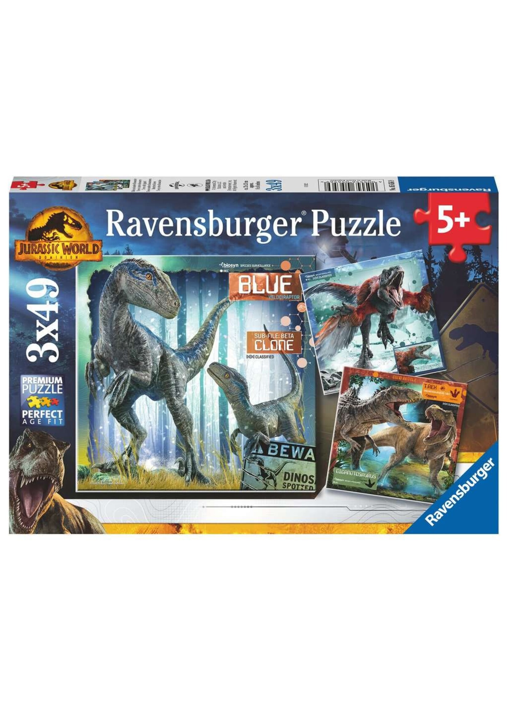 Ravensburger RAV05656 Jurassic World Dominion (Puzzle3x49)