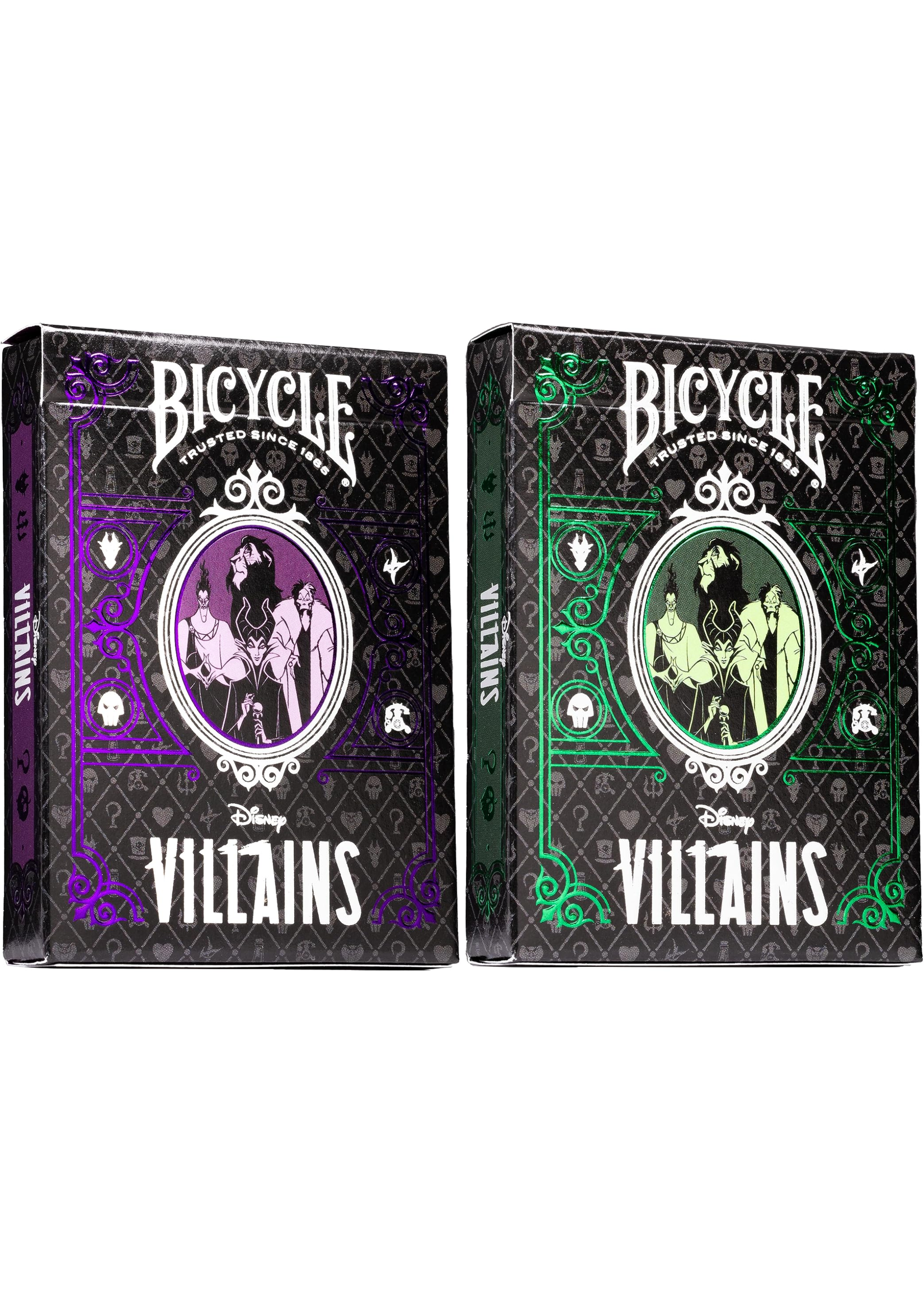 Bicycle Disney 100 Villains Green or Purple Playing Cards