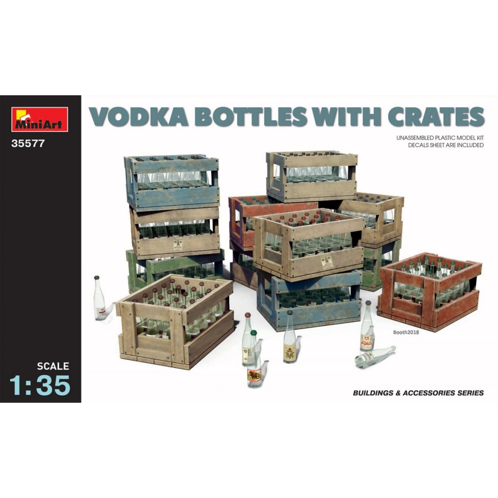 MiniArt MIART35577 Vodka Bottles with Crates (1/35)