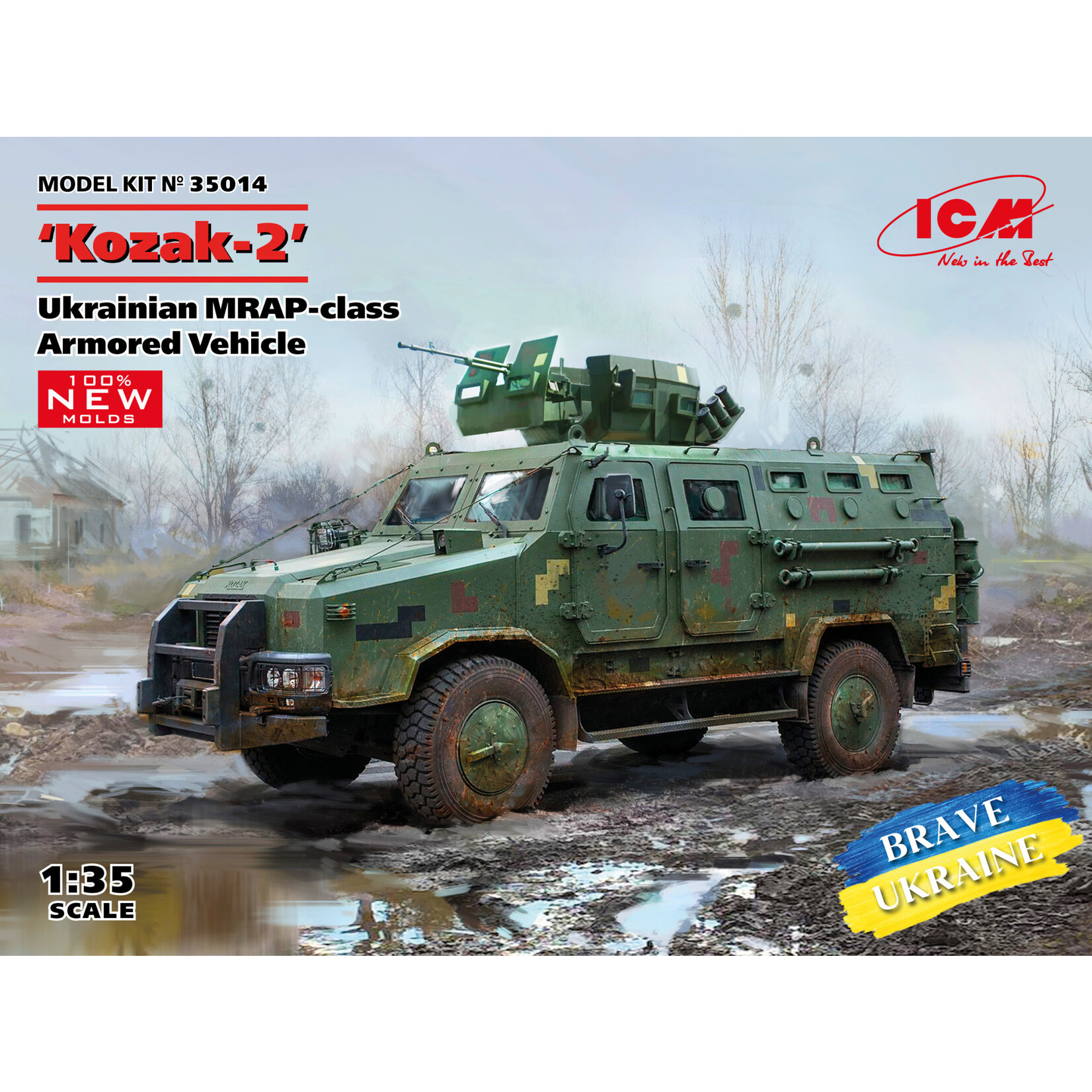 ICM ICM35014 Kozak-2 Ukrainian MRAP Class Armored Vehicle (1/35)