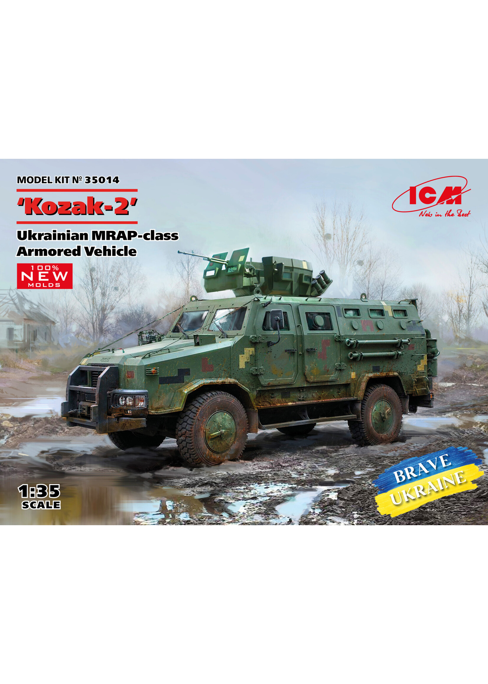 ICM ***ICM35014 Kozak-2 Ukrainian MRAP Class Armored Vehicle (1/35)