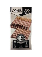 Rustik Chess & Checkers Magnetic Folding Peach Wood Set