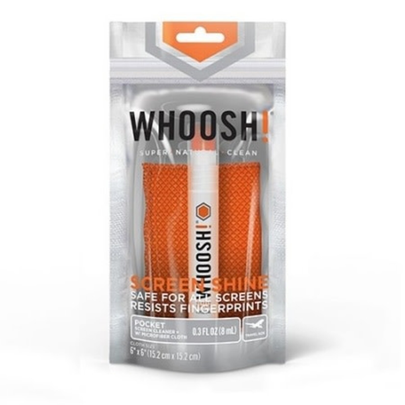 Whoosh Whoosh! Screen Shine 8ml Pocket Spray with 1 Cloth