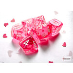 Chessex Dice RPG 20384 7pc Translucent Pink/White MINI