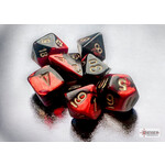 Chessex Dice RPG 20633 7pc Gemini Black Red/Gold MINI