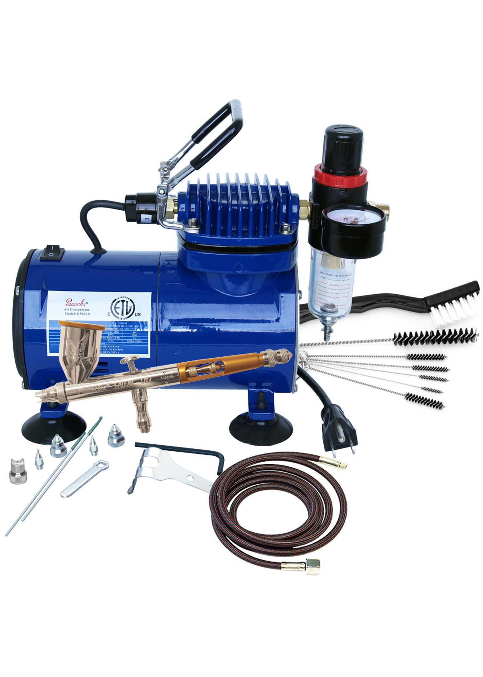 Paasche Paasche Airbrushing Kit (Compressor & Airbrush & Cleaning Kit)