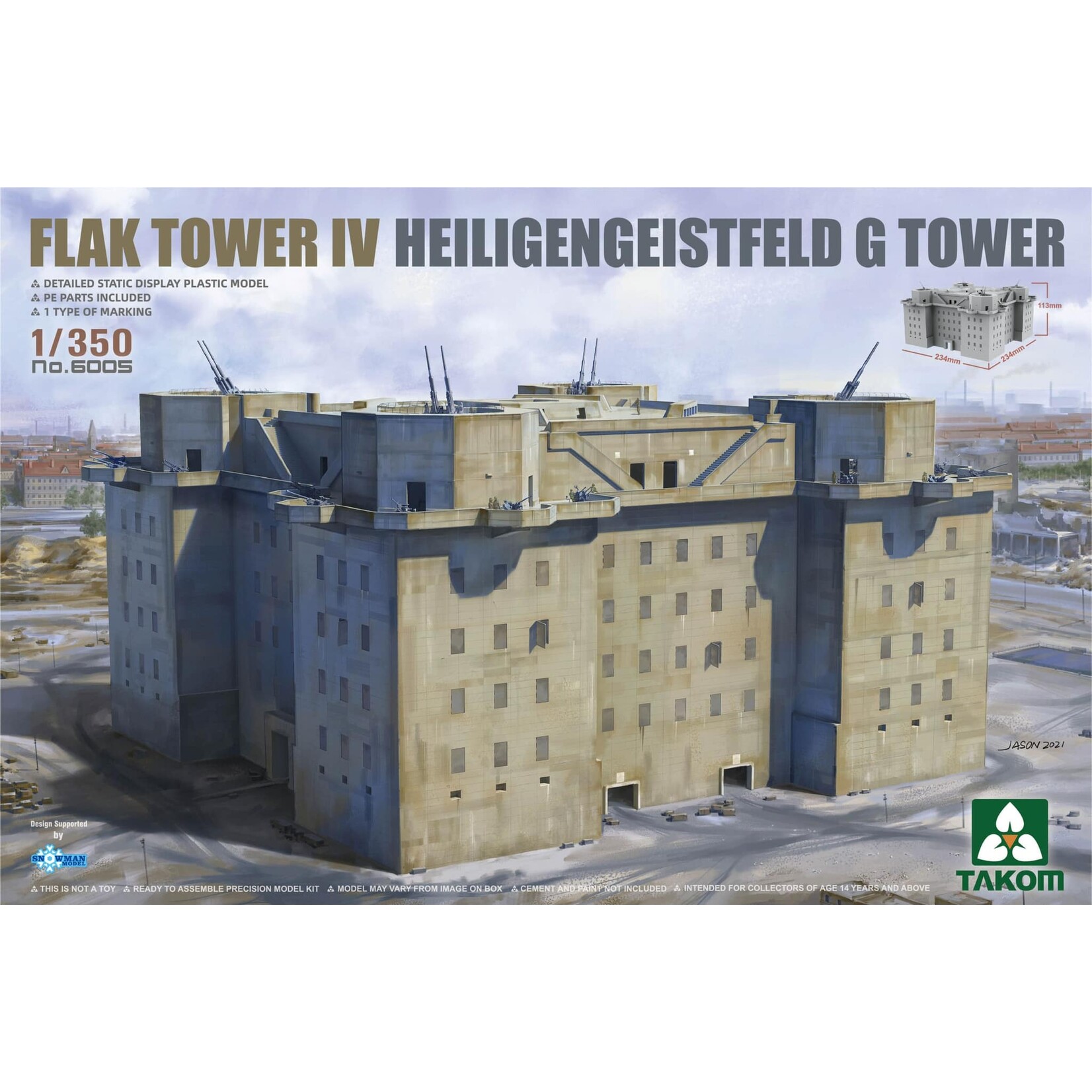 Takom TAK6005 Flak Tower IV Heiligengeistfeld G Tower (1/350)