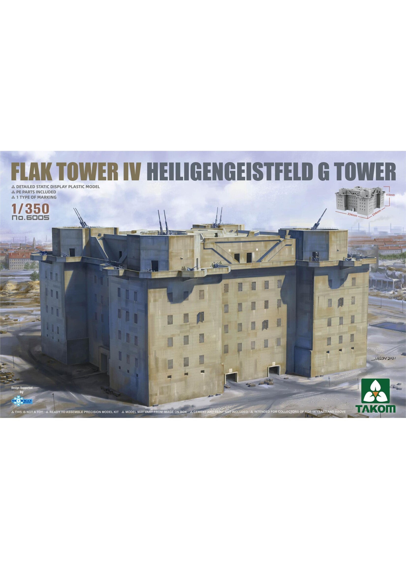 Takom ***TAK6005 Flak Tower IV Heiligengeistfeld G Tower (1/350)