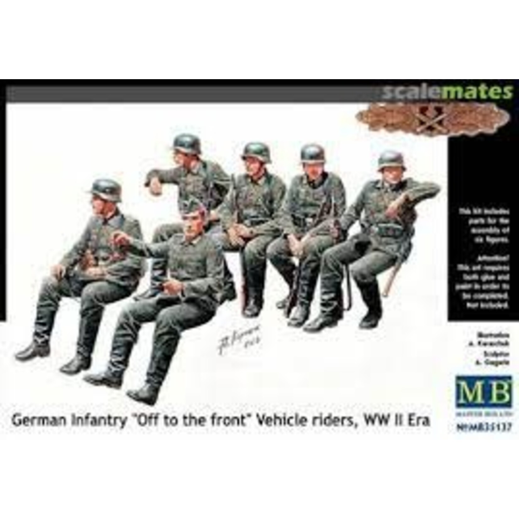 Master Box MSTBX35137 WWII German Vehicle Riders Off to the Front (1/35)