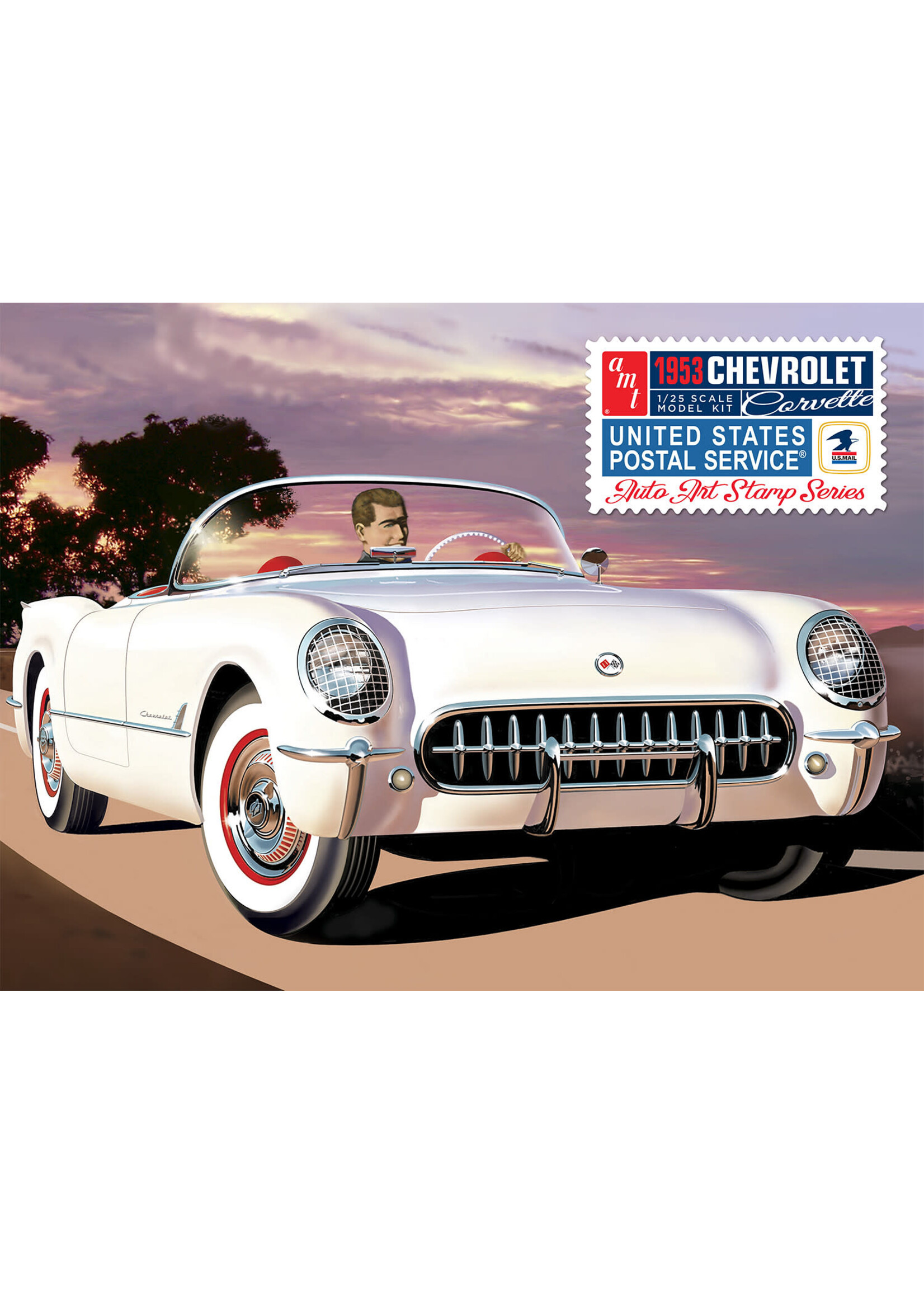 AMT ***AMT1244 1953 Chevy Corvette USPS Stamp Series (1/25)