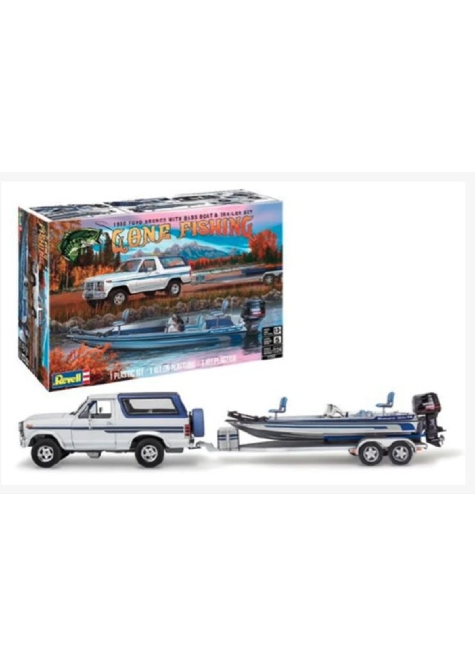 Revell REV7242 1980 Ford Bronco with Bass Boat (1/24)