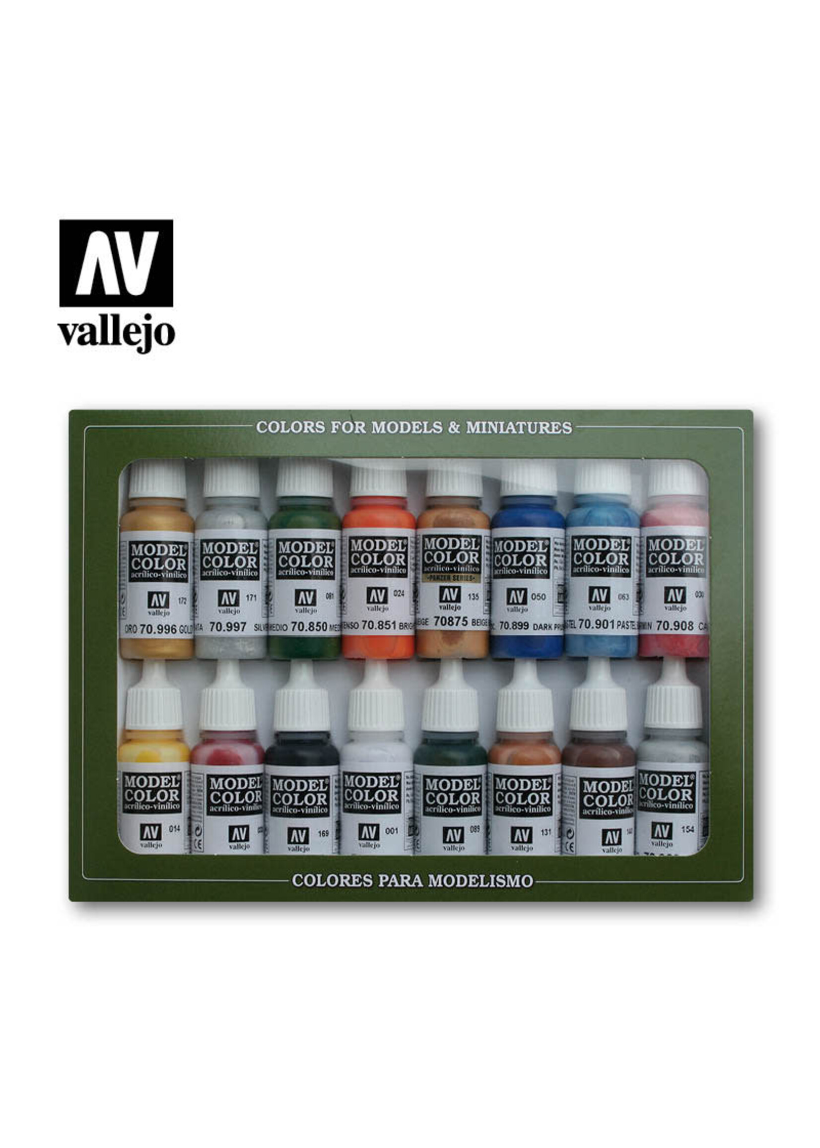 Vallejo 000VAL70101 Folkstone Basic Paint Set (16pc)