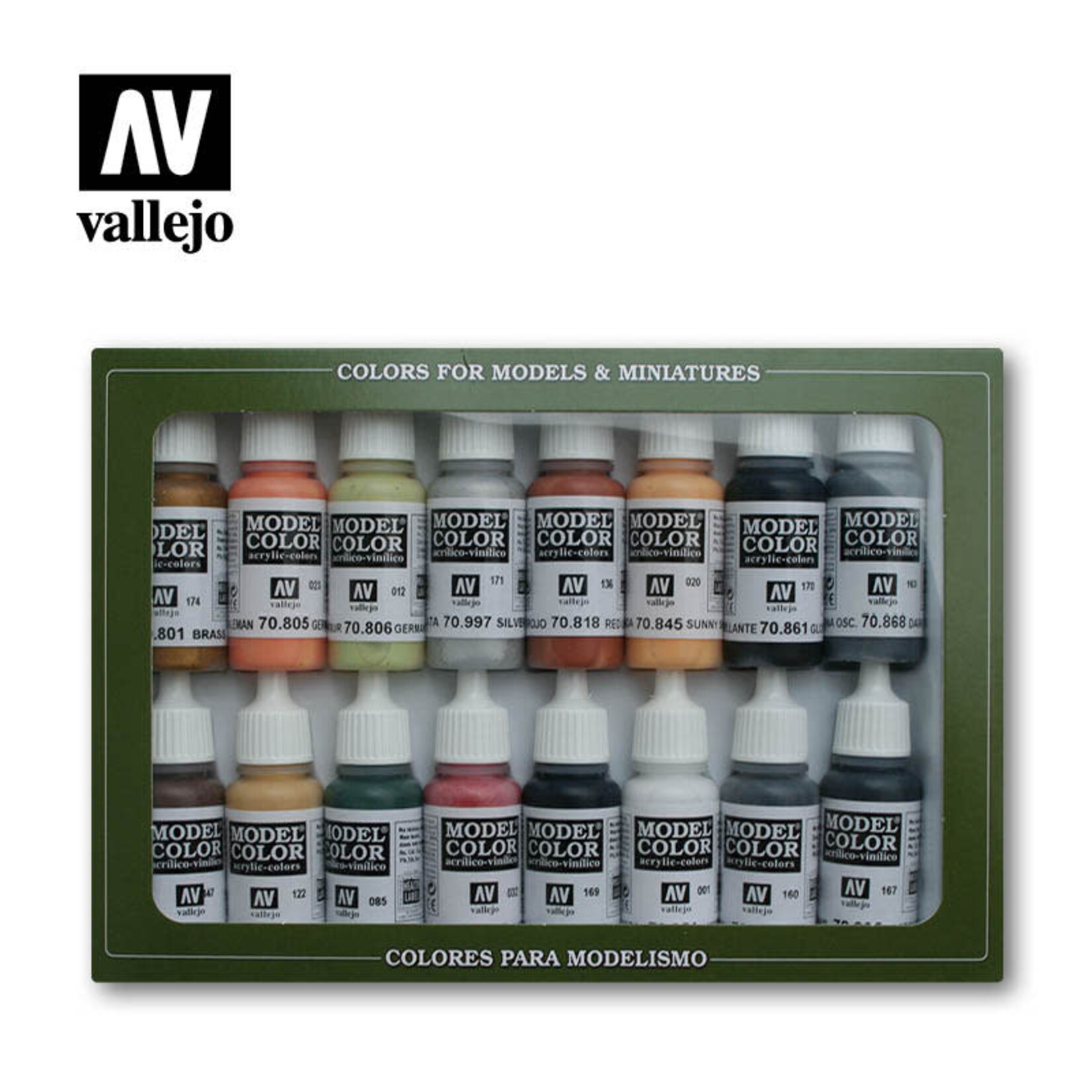 Vallejo VAL70107 WW2 German Color Set (16pc)