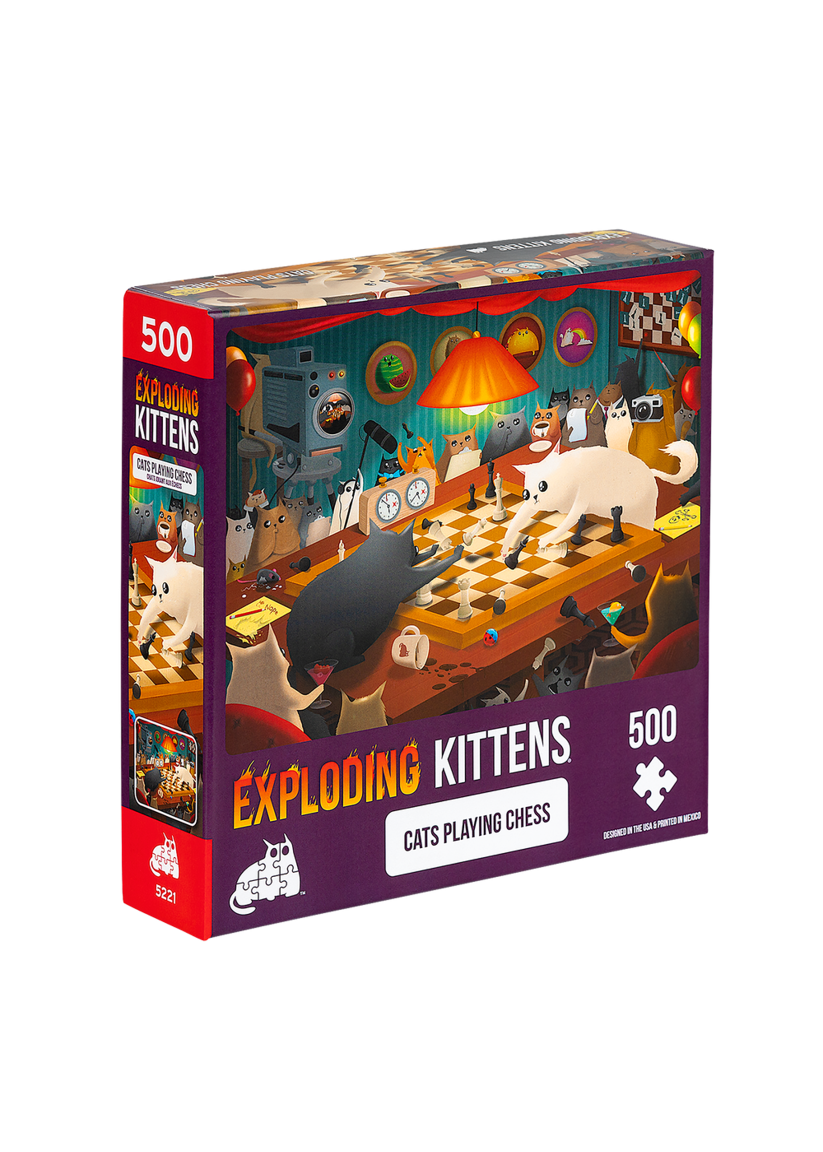 Exploding Kittens Exploding Kittens Cats Playing Chess (Puzzle500)