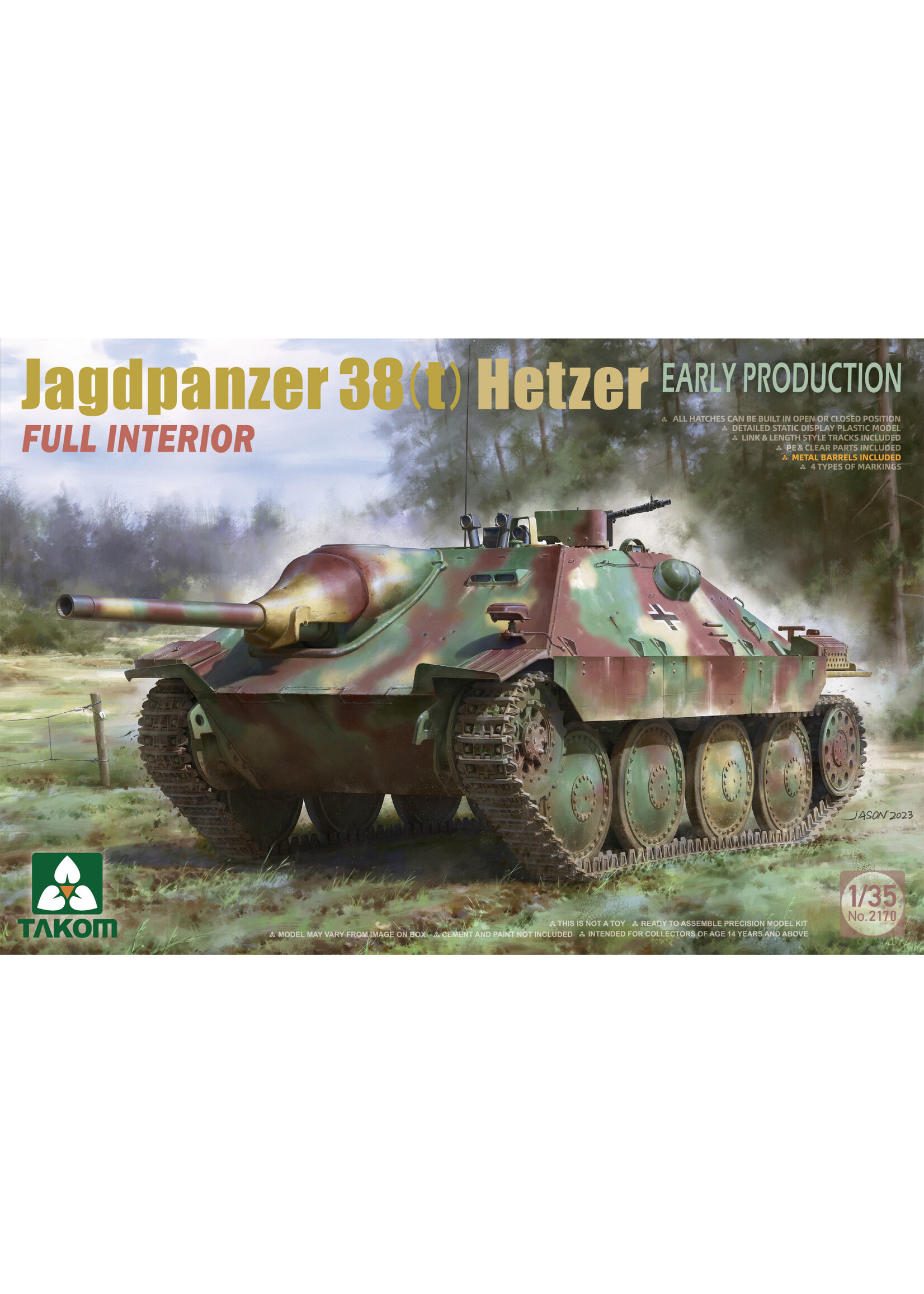 Takom TAK2170 Jagdpanzer 38(t) Hetzer Early with Full Interior (1/35)