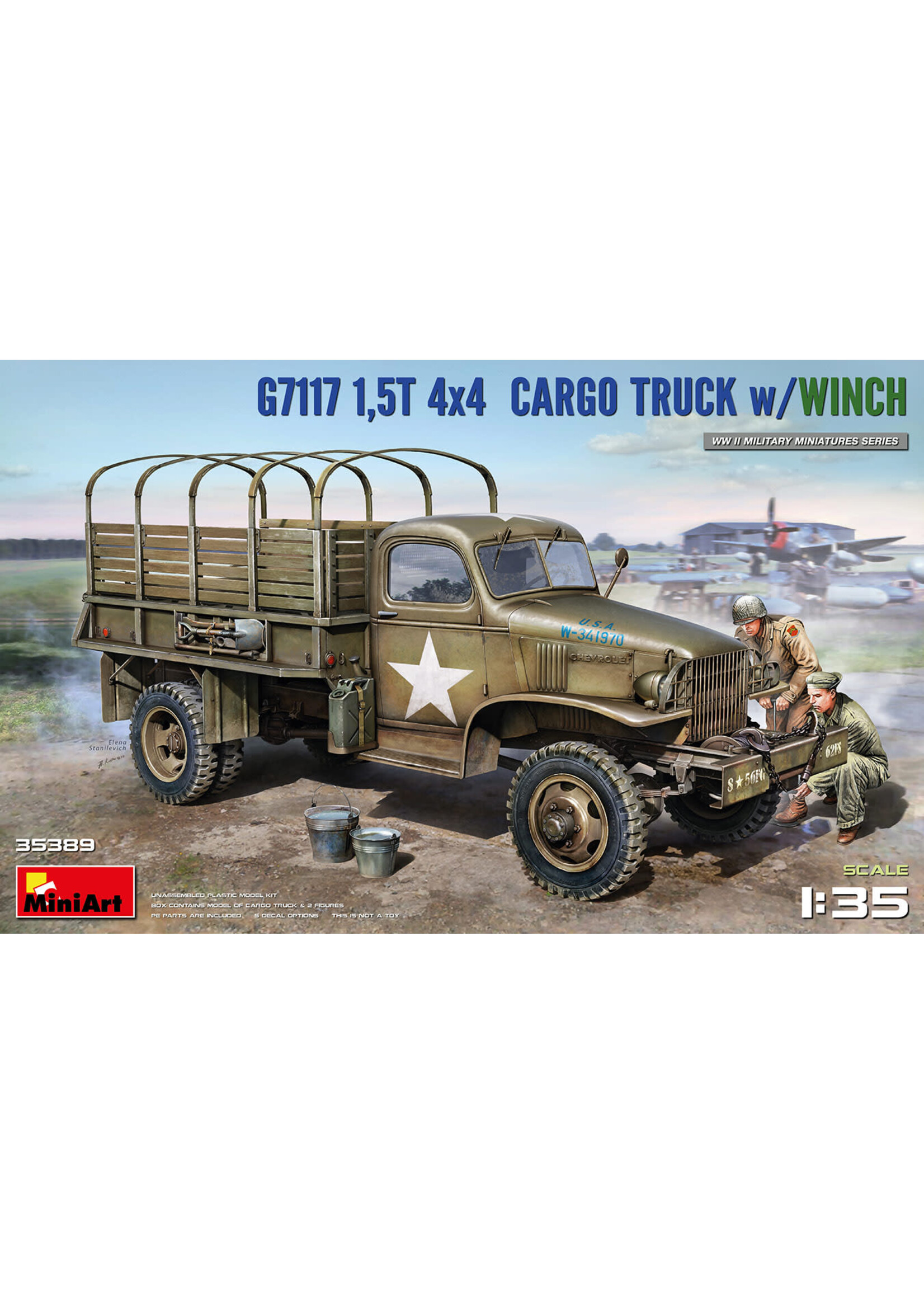 MiniArt MIART35389 1.5 Ton 4x4 G7117 Cargo Truck with Winch (1/35)