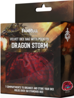 FanRoll Dice Bag 9103 Velvet Red Dragon Storm Compartment