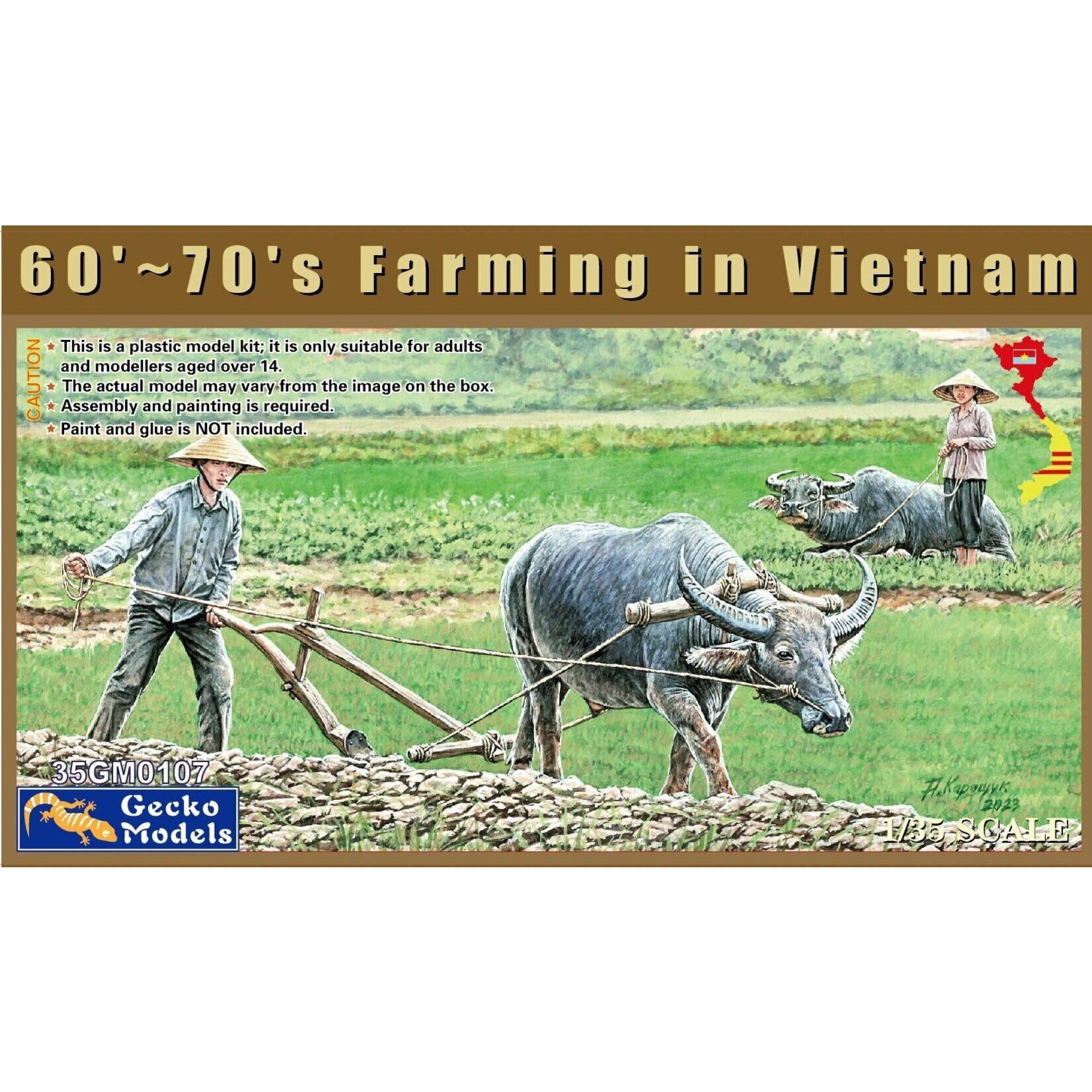 Gecko GEK35GM0107 1960-1970 Farming in Vietnam (1/35)