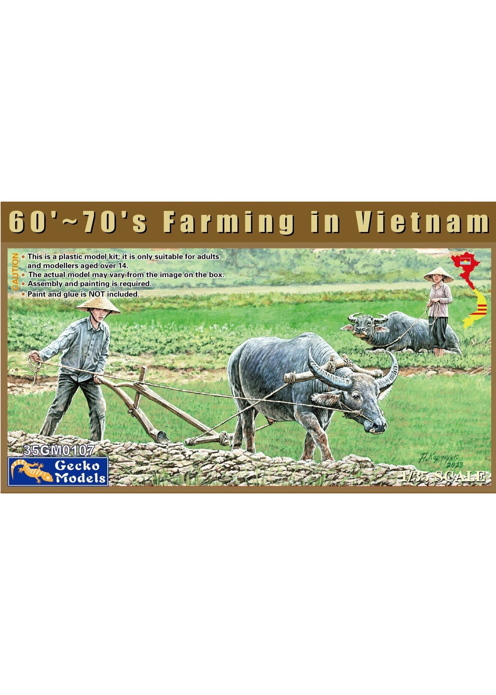 Gecko GEK35GM0107 1960-1970 Farming in Vietnam (1/35)